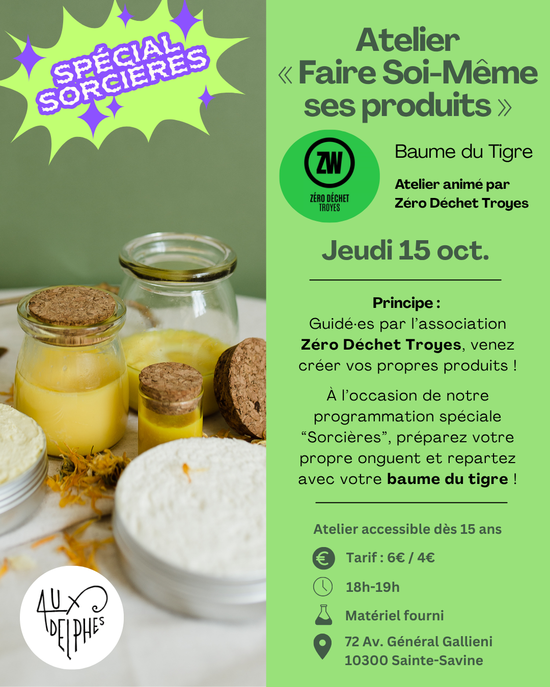Atelier Faire soi-même ses produits - Baume du tigre