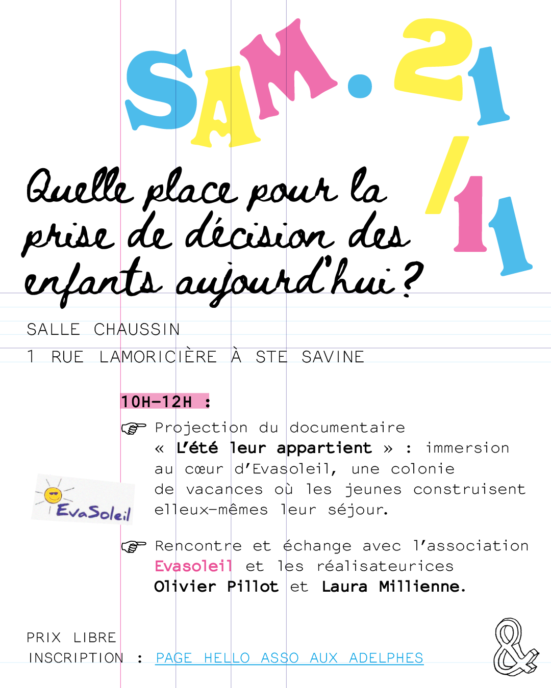 Quelle place pour la prise de décisions des enfants aujourd’hui ? Projection documentaire &amp; Cercle de parole