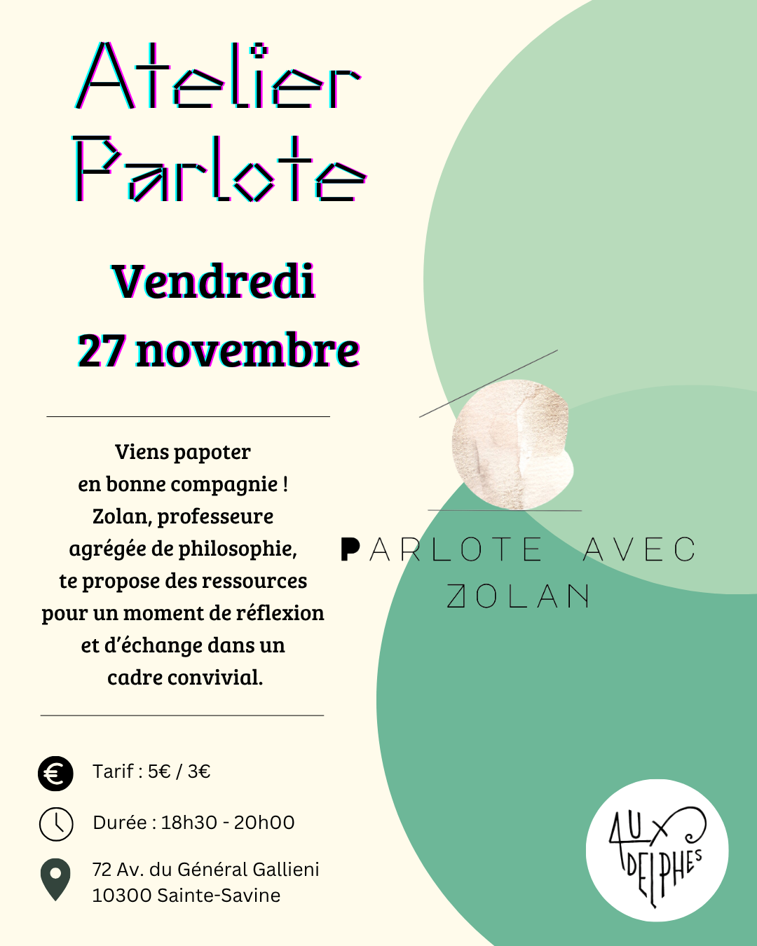 Atelier parlotte avec Zolan