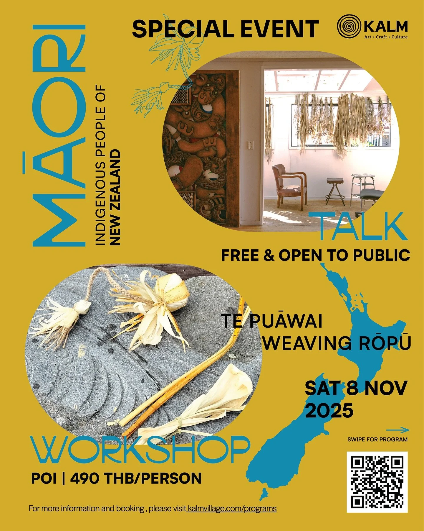 We are beyond excited to welcome and share the story of Te Puāwai, a weaving house, home to a collective of Ngāti Whātua Ōrākei kairaranga - Māori weavers from New Zealand. 

Join us and the weavers to learn about the art and meaning of Māori weaving