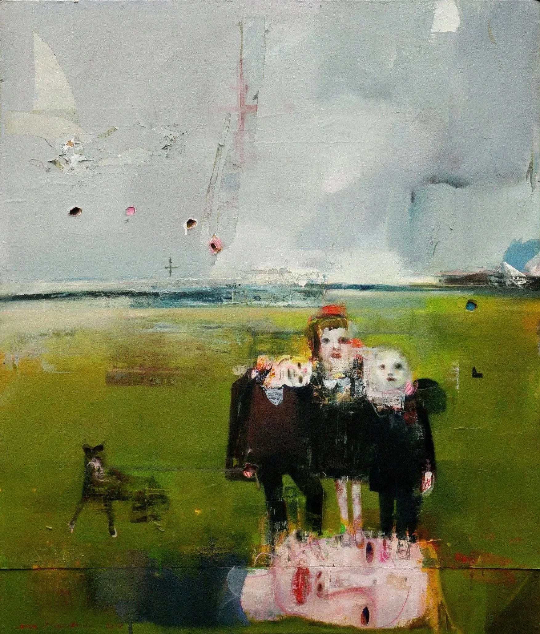 Family Portrait

(117cm x 99.5cm) - Oil & Spray Paint on board.No longer available 