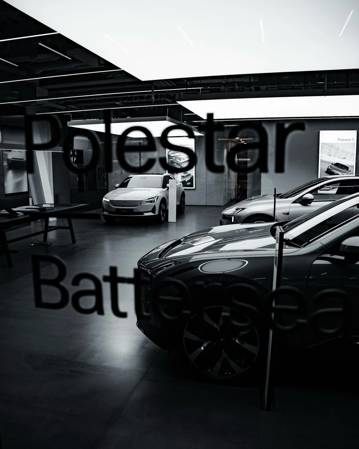 Polestar cars at Battersea Power Station in London.