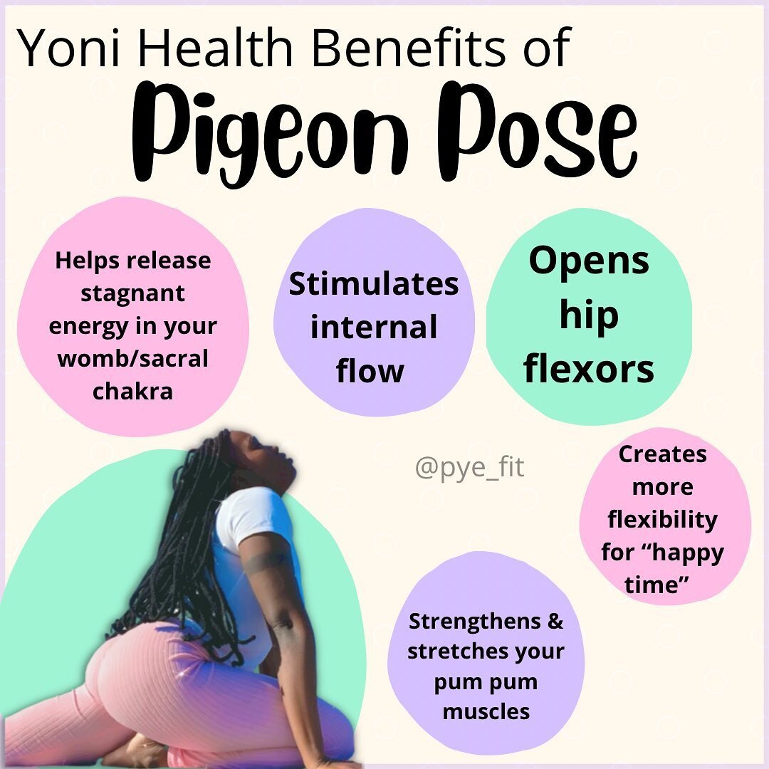 Yoni Detox Yoga&trade; POSE OF THE WEEK: Pigeon/Kapotasana 🌸🧘🏾&zwj;♀️

One of my favorite yoga poses during my womb healing journey is the Pigeon Pose! This pose has helped me multiple times opening my yoni to release old stagnant negative energy 