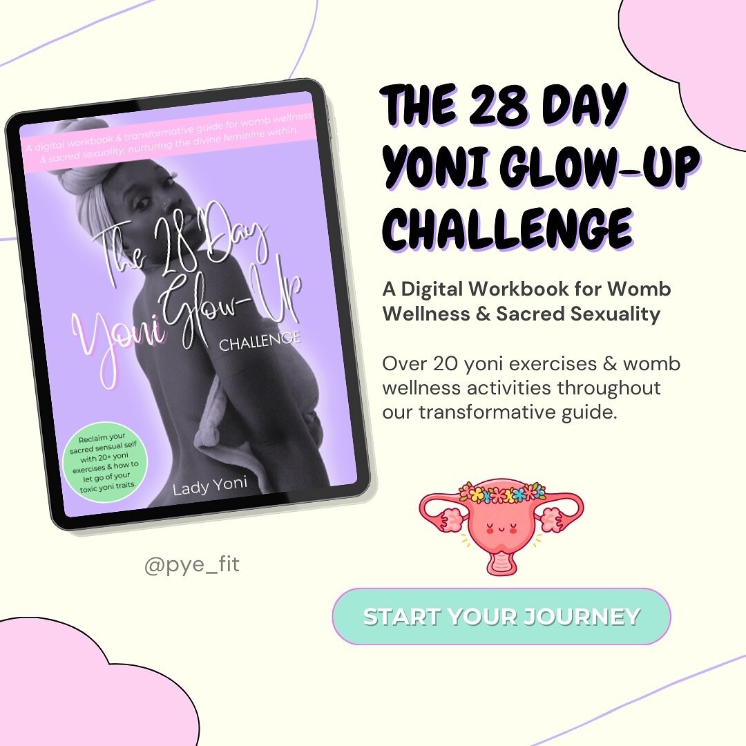 🌸💫Embark on a transformative journey with &lsquo;The 28 Day Yoni Glow-Up Challenge&rsquo; 📘✨ Dive into a digital workbook crafted for womb wellness &amp; sacred sexuality. 

Experience my personal holistic yoni exercises, weekly womb healing activ