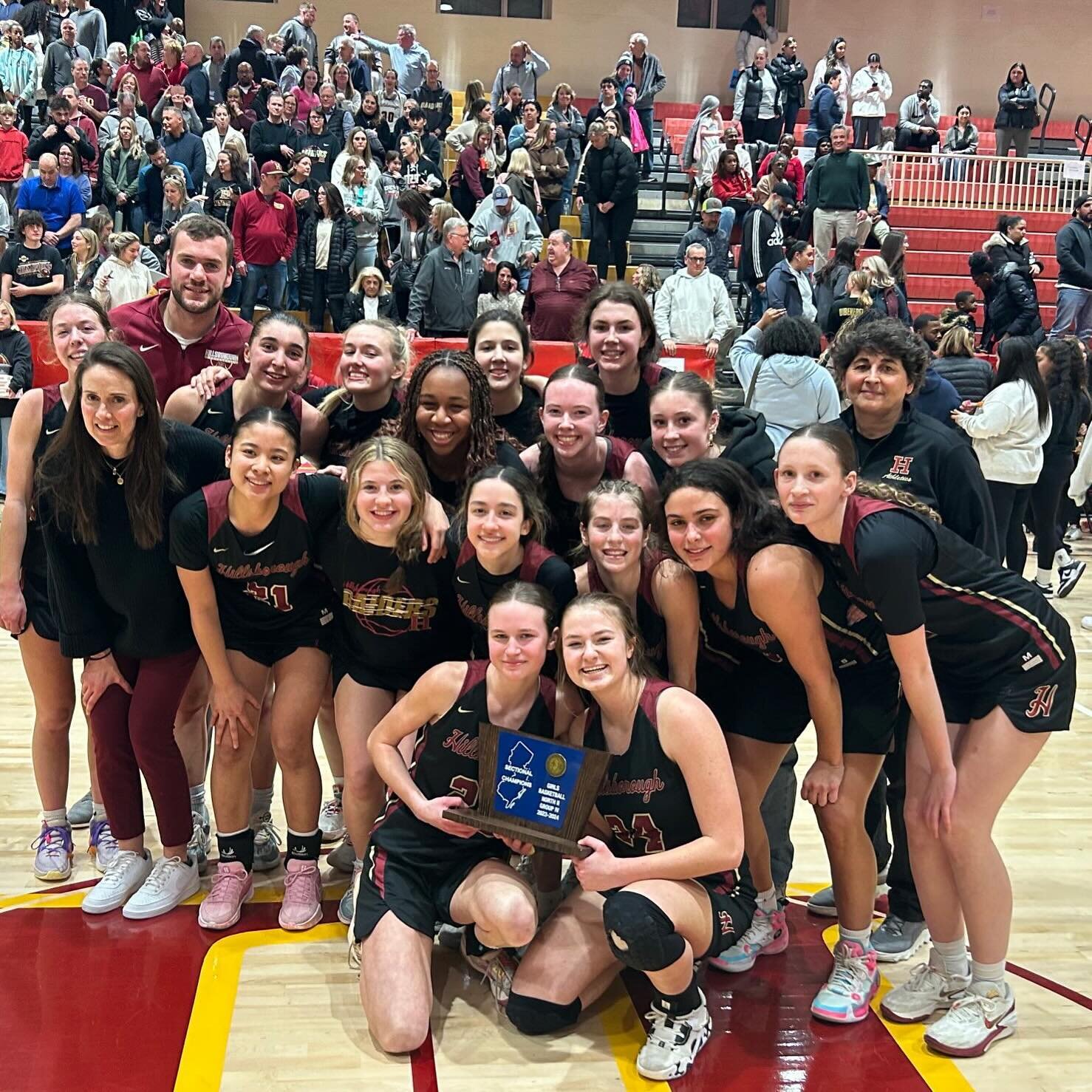 Congratulations to the Hillsborough Girls basketball team for winning its first-ever state sectional title with a 59-46 win over Elizabeth!!!