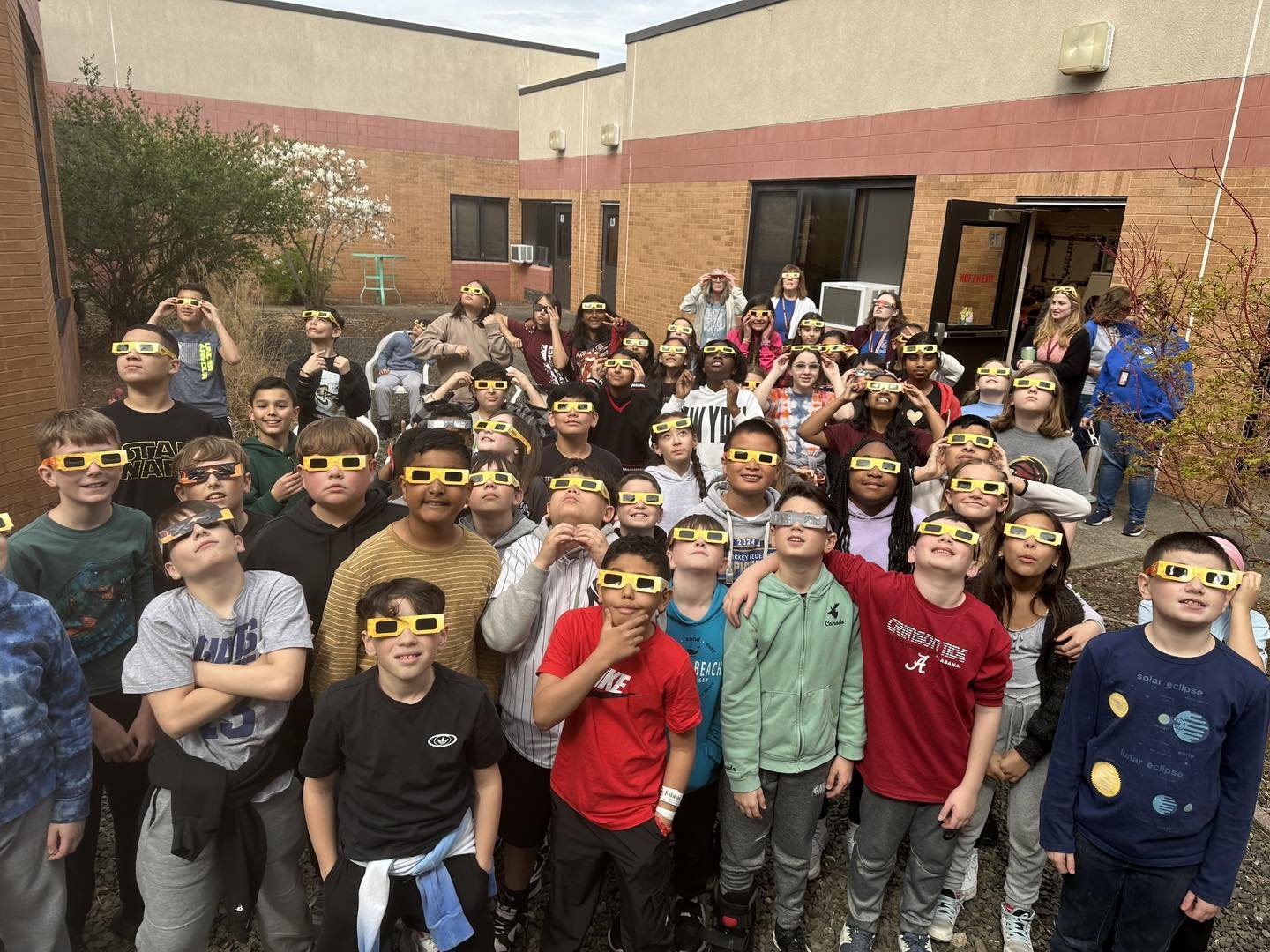 5th &amp; 6th graders at ARIS ended their classes a little early on Monday to watch the solar eclipse with their friends. What a special treat! A big thank you to Dr. Carey, the staff and teachers for making it a day to remember for the students.