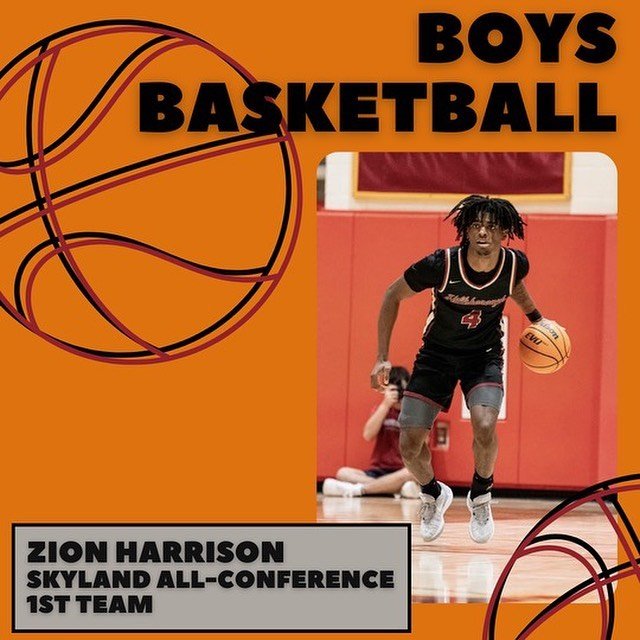Congratulations to Hillsborough Basketball&rsquo;s Zion Harrison for making First Team Skyland All-Conference!