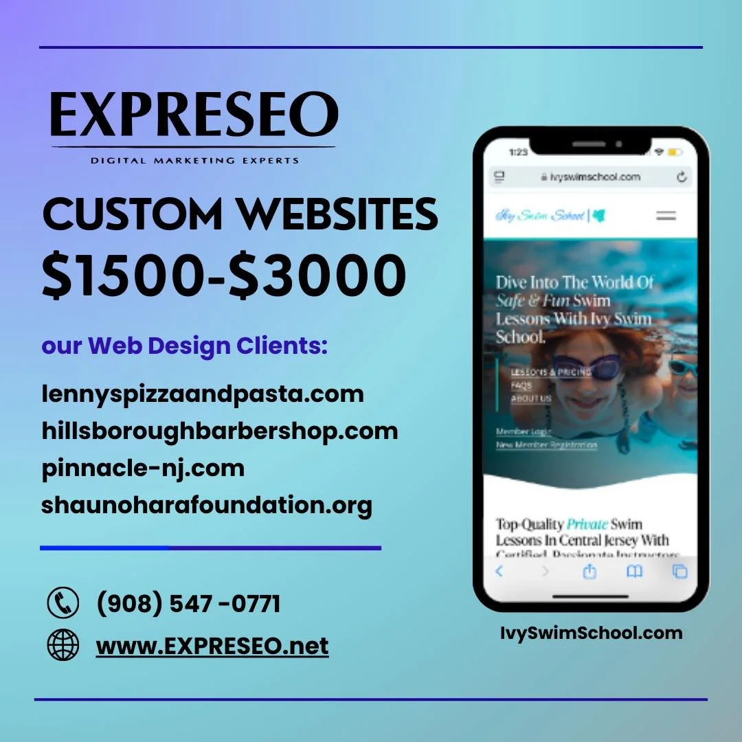 www.expreseo.net
Local Web Design Company above Five Guys in Hillsborough since 2010