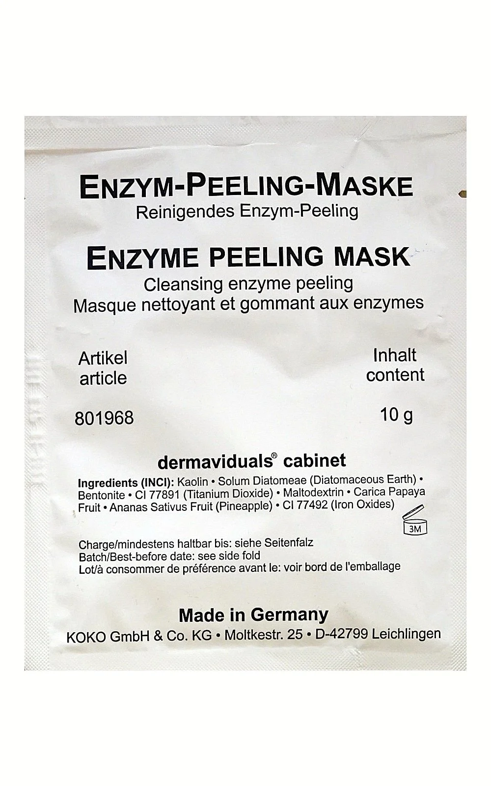 Dermaviduals Enzyme Mask