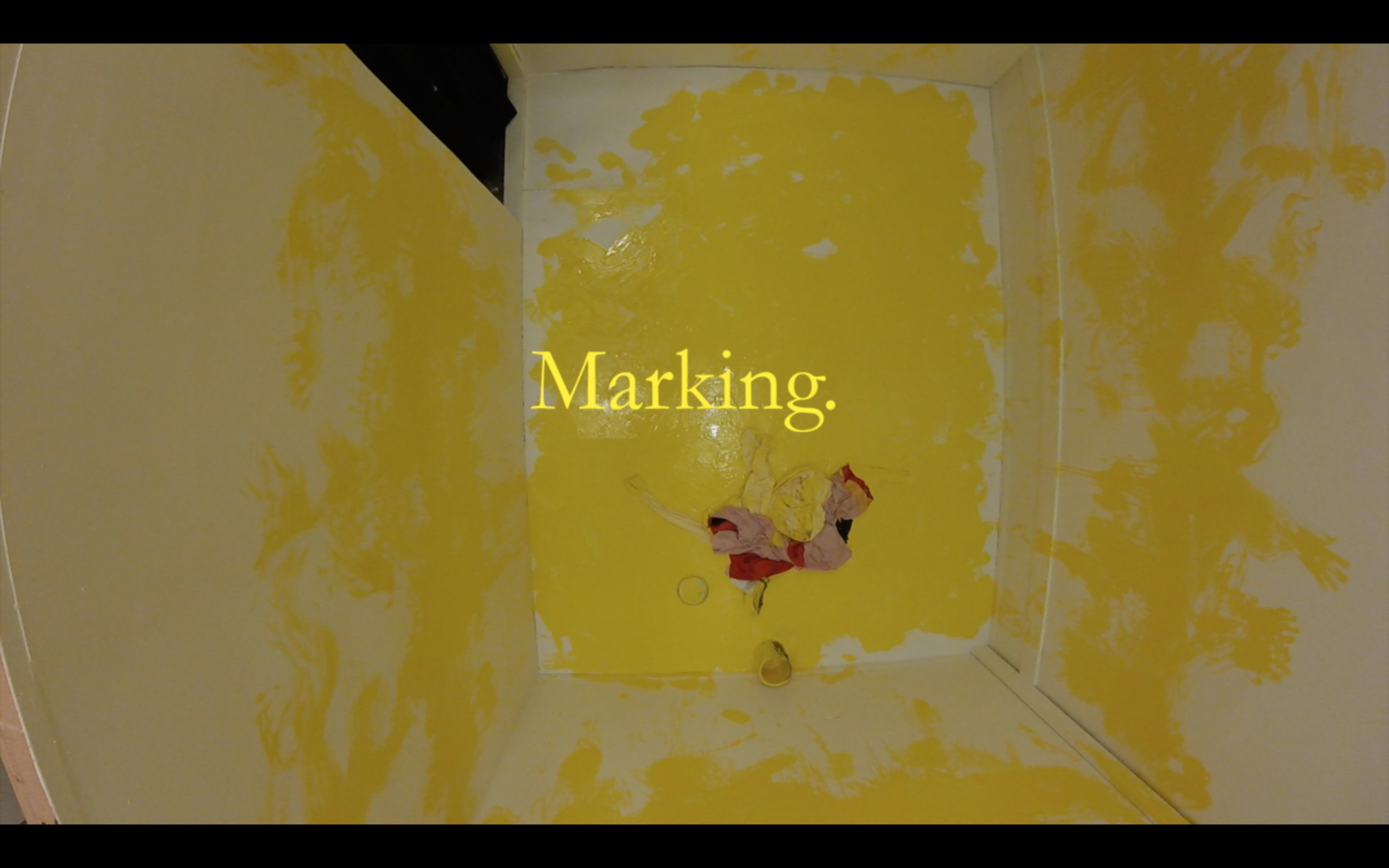  Marking. (film still)   10:19&nbsp;  Performance documentation. 