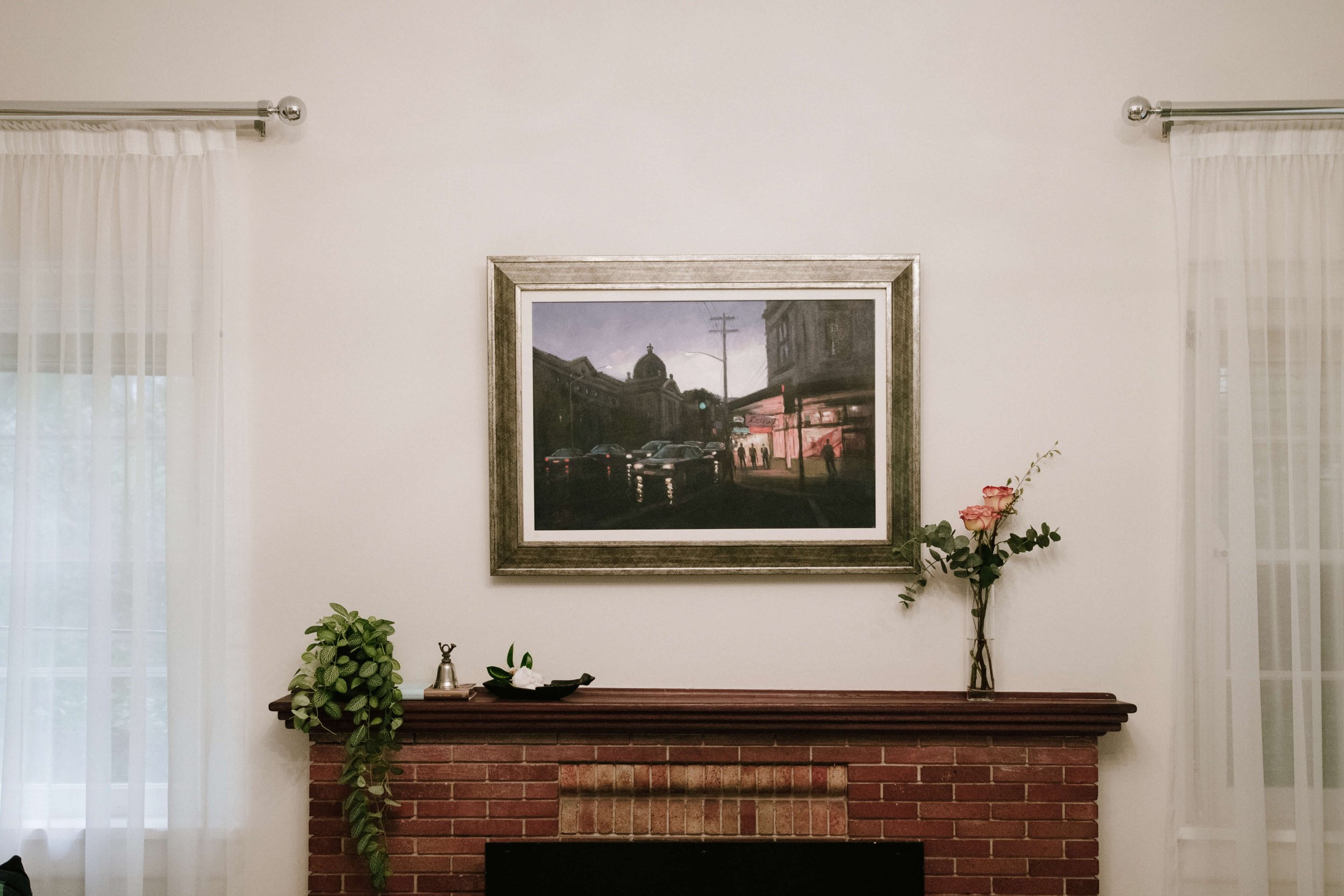 Interior Design - Art deco formal living room styling fireplace