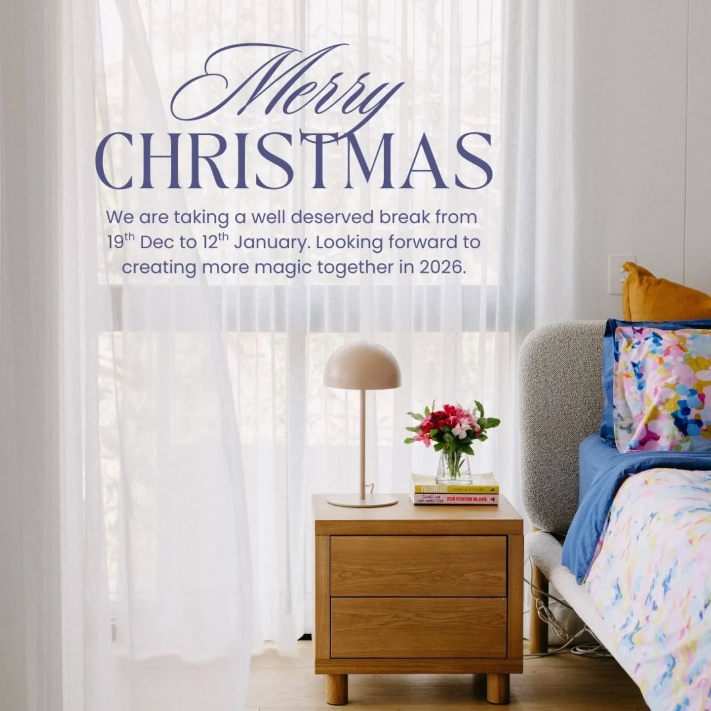 After an unprecedented year of change and growth in both my personal and professional world, I'm more than ready for some downtime with my beloved Issy &amp; H 💜💜

Thank you to all my beautiful clients, family and friends for following along on the