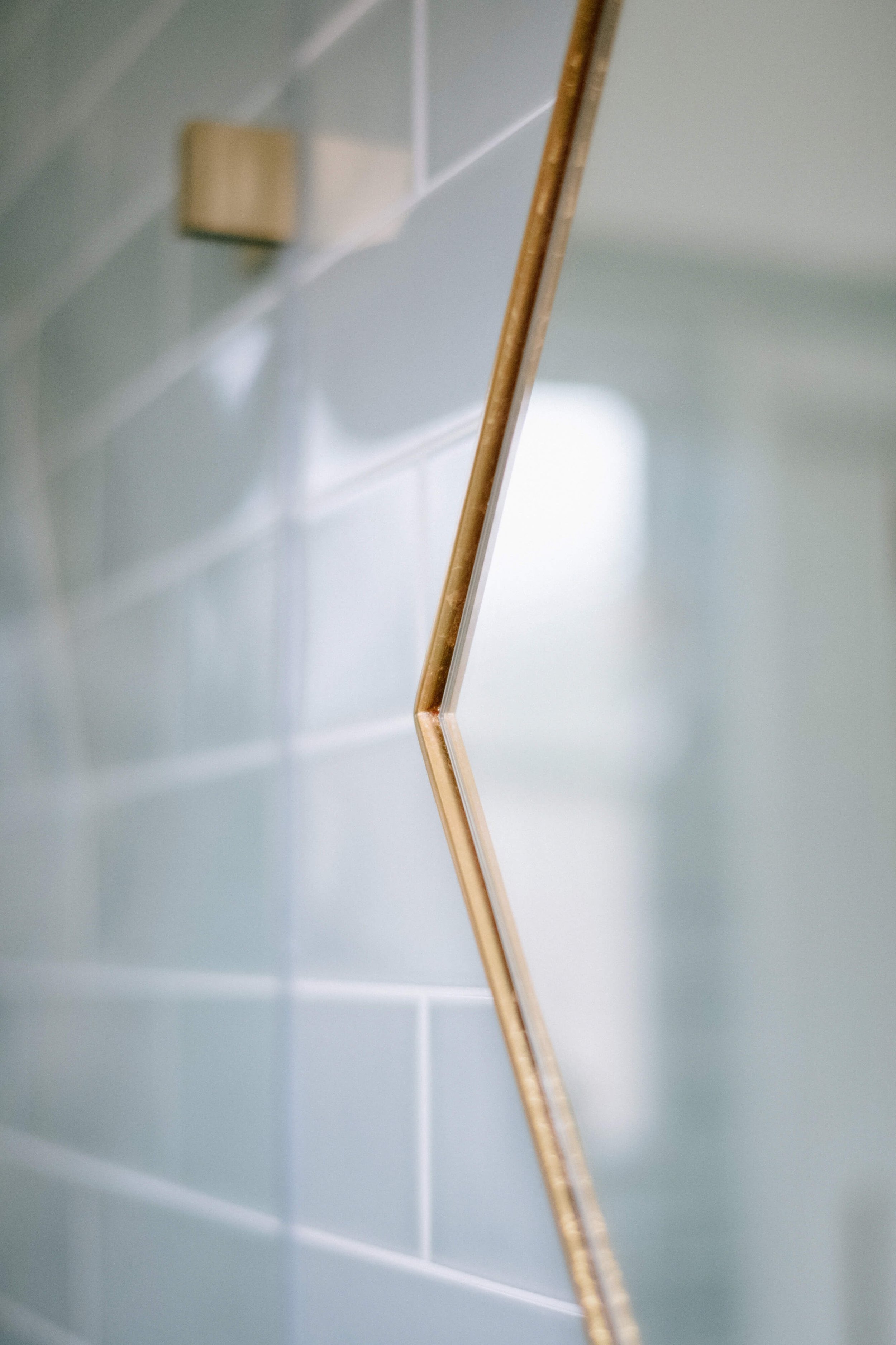 Interior Styling Art deco master bathroom styling brass mirror