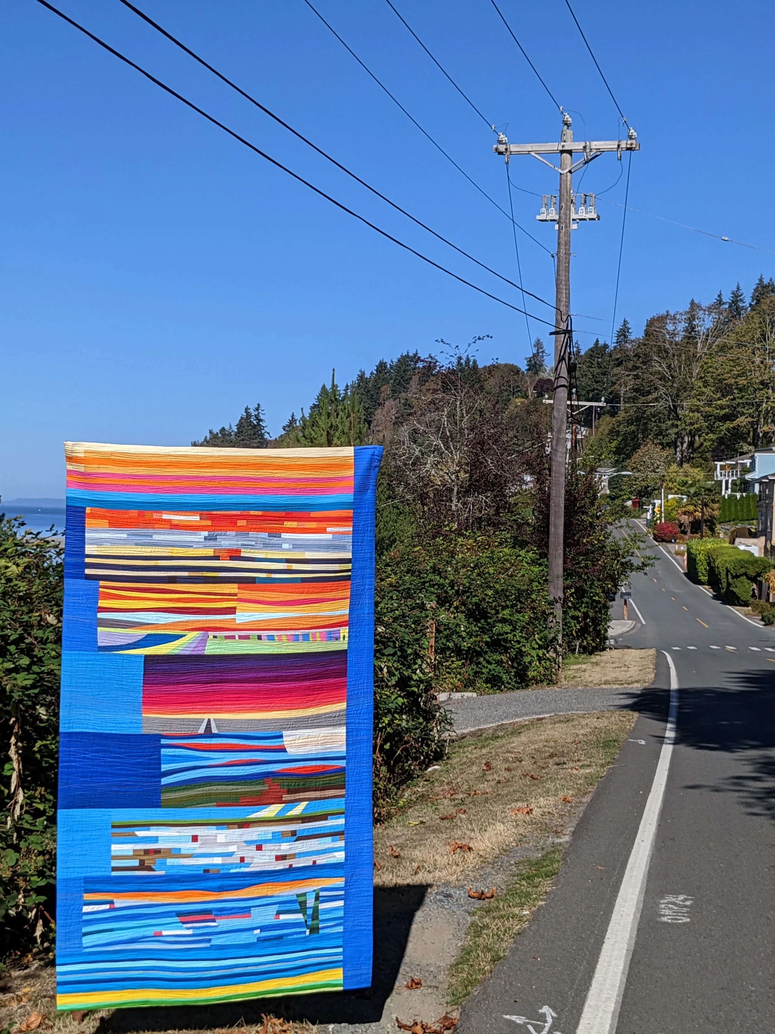 "Horizon Views' in the trademard style of Grant Haffner, utility pole and all