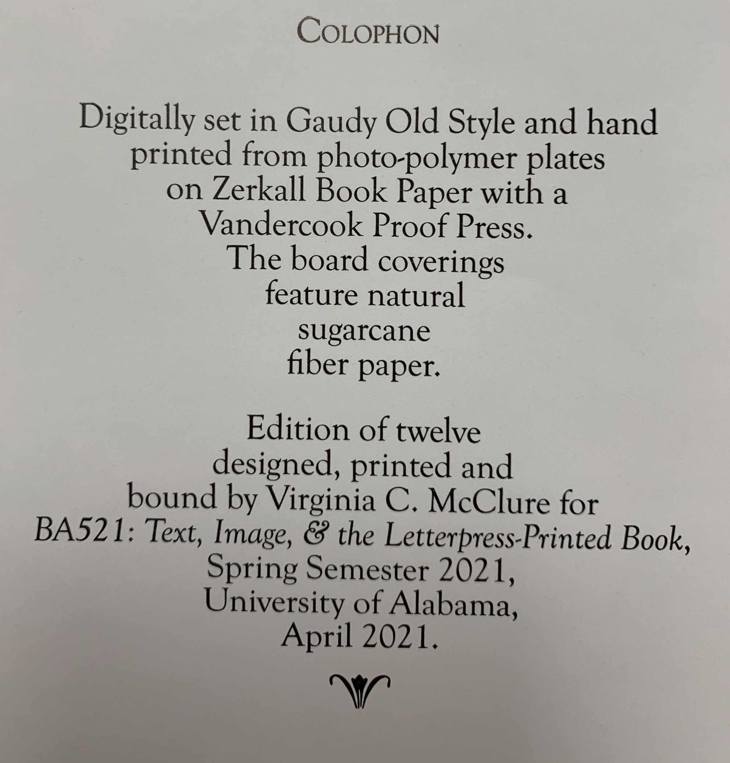 Colophon