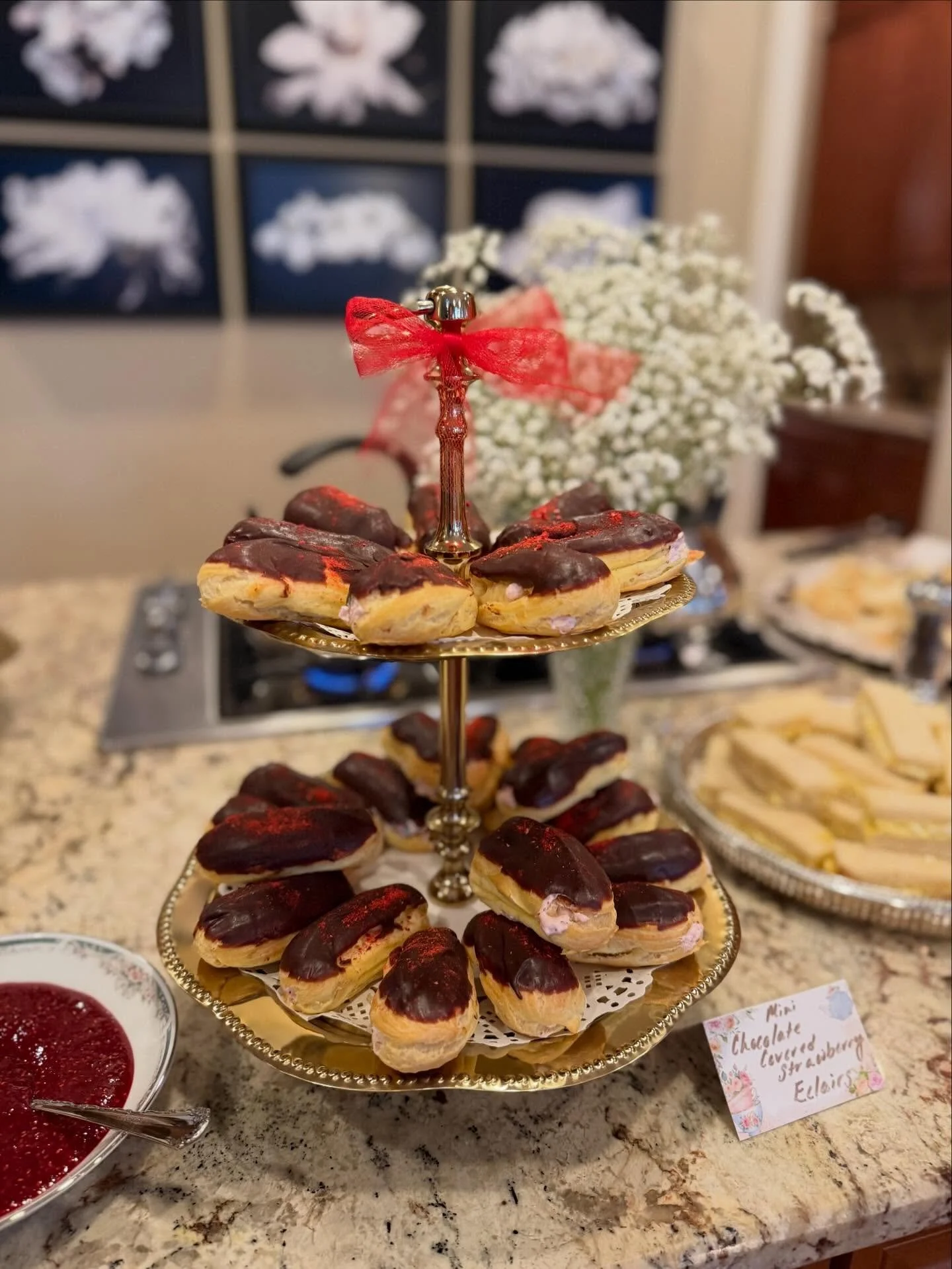It has been a little while since our last post, and we are so happy to return with a classic bridal shower tea party.

This menu was thoughtfully curated with roast beef, egg salad, and cucumber tea sandwiches, smoked salmon phyllo bites, scones with