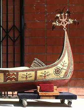 Wood Fishing Canoe