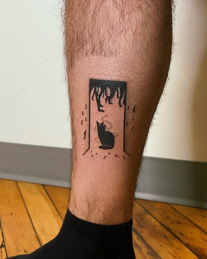 Tribute to a sick album, and a very cute cat 🫡
Thanks so much Bernardo, this was such a fun project!!
&bull;
#torontotattoo #kiltro #underbelly #cattattoo #dotwork #blackwork #qttr #torontotattooartist