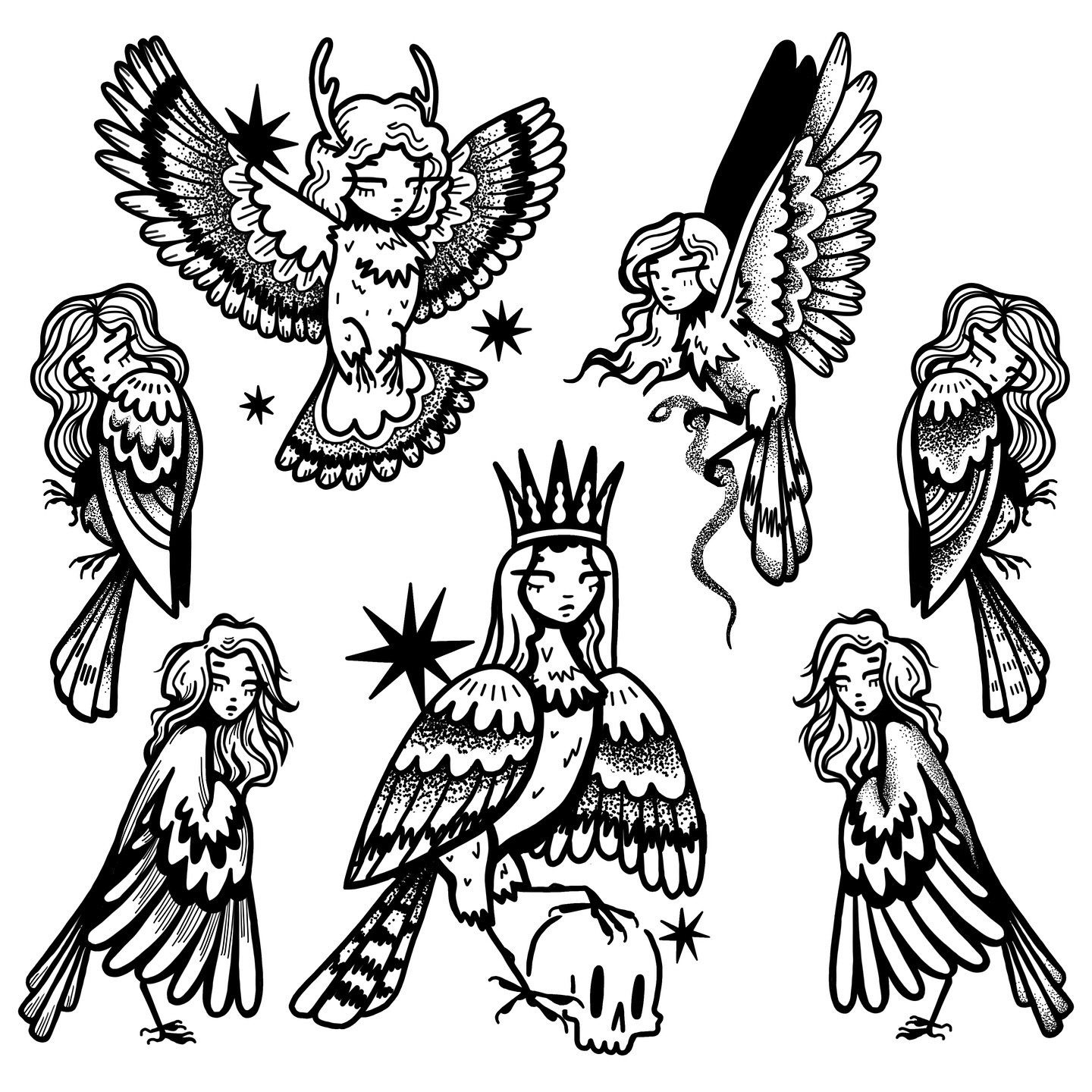 ✨ Harpies (and the likes) ✨
DM to claim! Details below 👇 
1. 4.5&rdquo; min
2. 4.5&rdquo; min
3. 6&rdquo; min
4. 4.5&rdquo; min
5. 4.5&rdquo; min
6. 4&rdquo; min
7. 4&rdquo; min
Check pinned comments for availability, or DM me to ask! 
Variations al