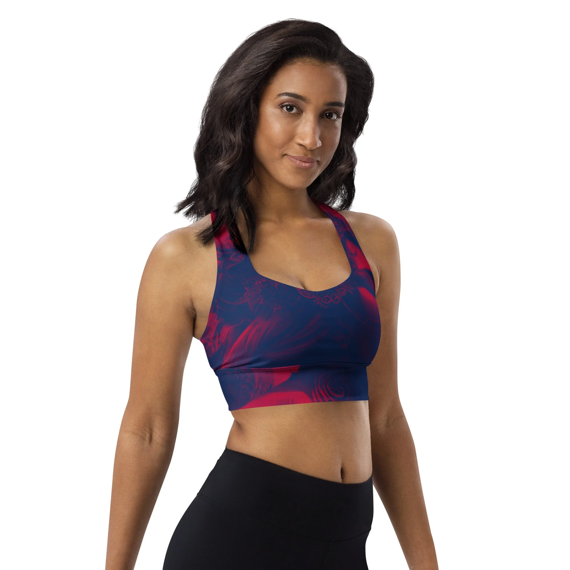 Bhairavi Red - Longline sports bra