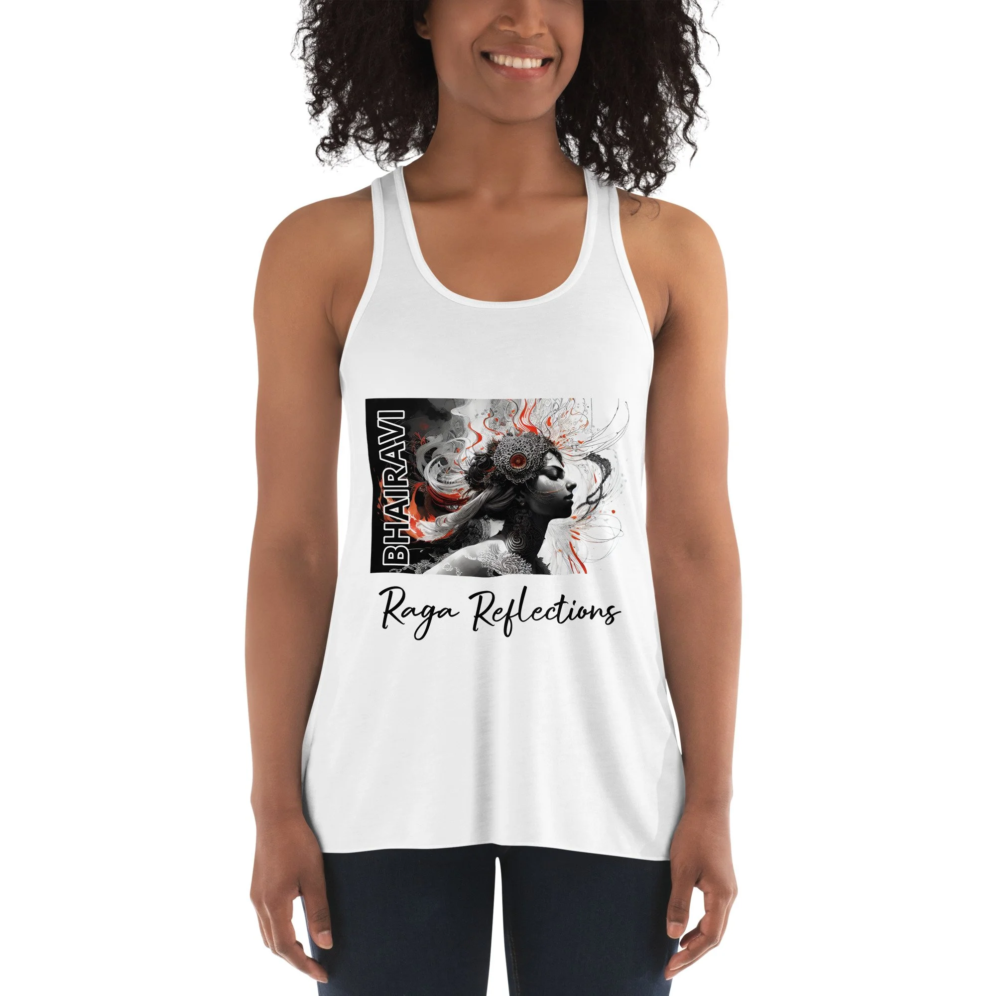 Bhairavi Reflection - Women's Flowy Racerback Tank