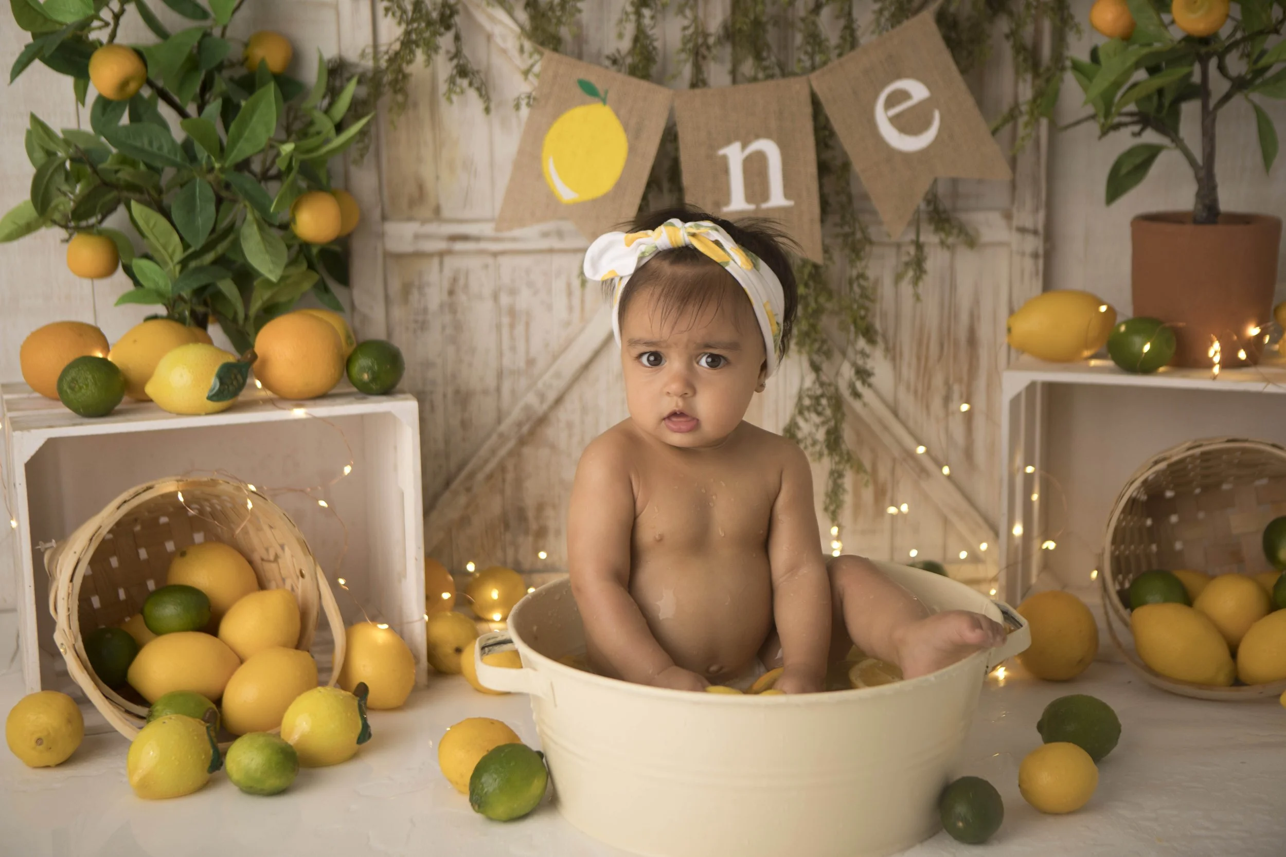 Celebrate your little one’s first birthday with a one year photoshoot in Heart to Heart Photography's Niagara Studio. Choose from a wide variety of themes, backdrops, and outfits, plus enjoy a fun Smash & Splash and optional family photos.