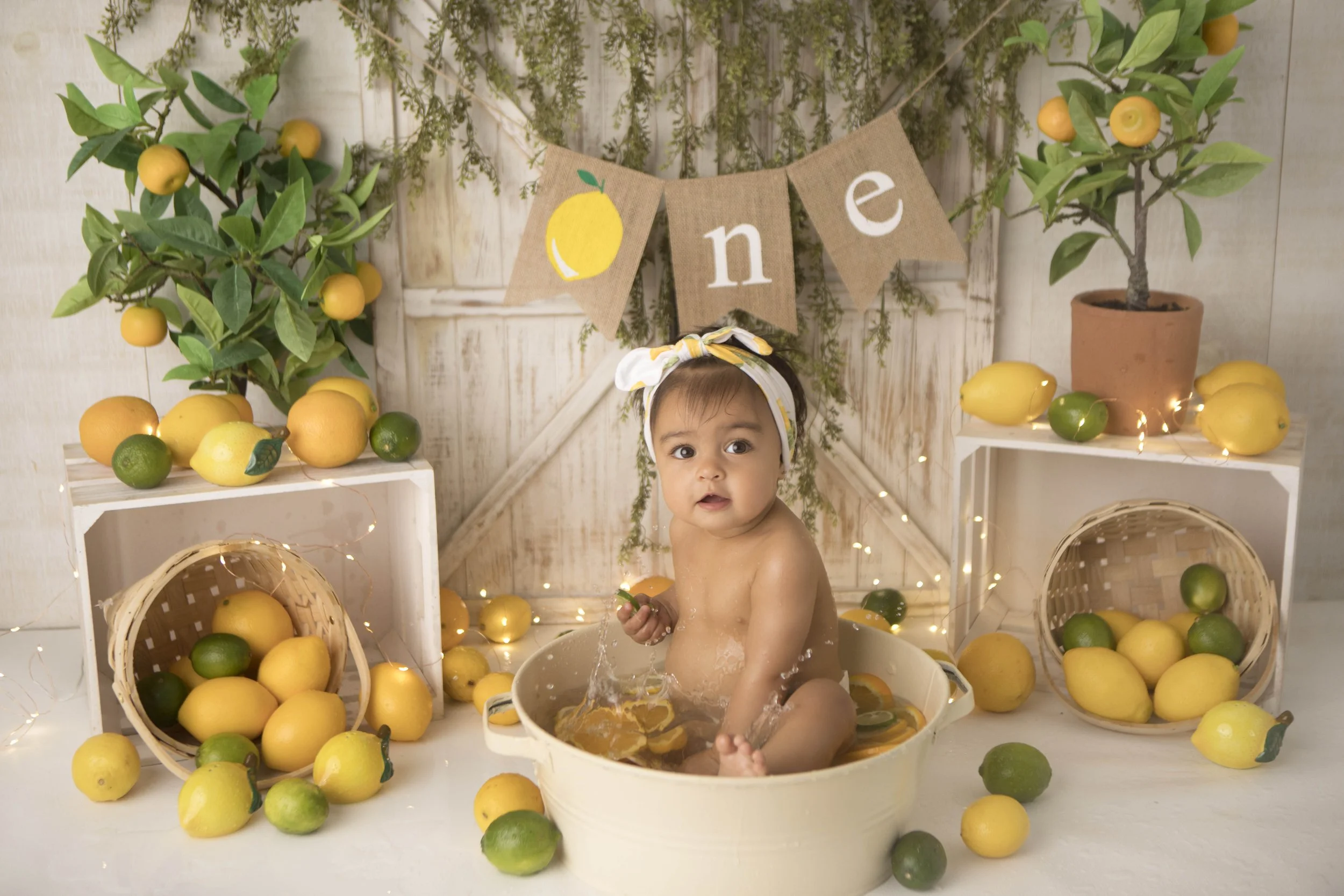 Celebrate your little one’s first birthday with a one year photoshoot in Heart to Heart Photography's Niagara Studio. Choose from a wide variety of themes, backdrops, and outfits, plus enjoy a fun Smash & Splash and optional family photos.