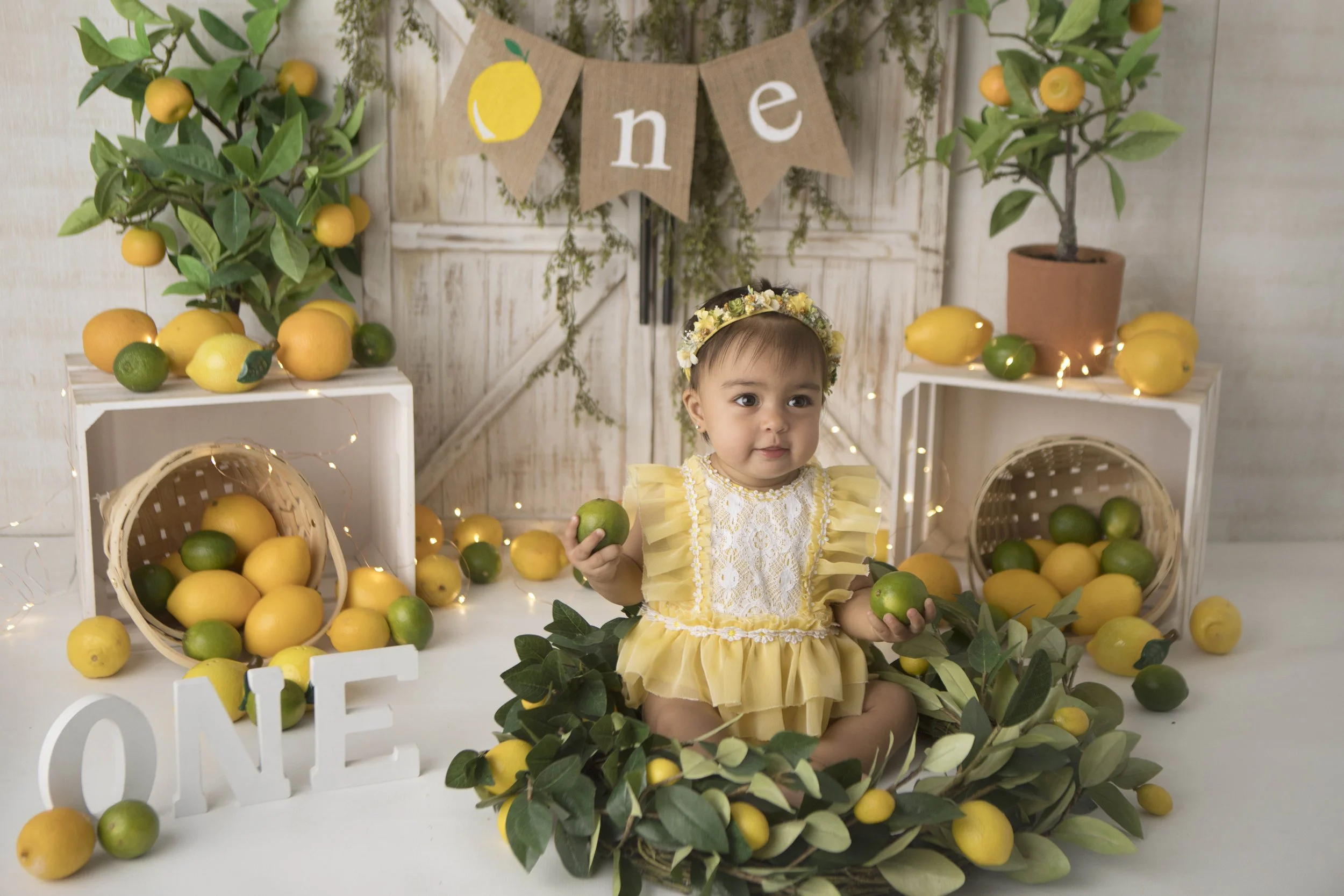 Celebrate your little one’s first birthday with a one year photoshoot in Heart to Heart Photography's Niagara Studio. Choose from a wide variety of themes, backdrops, and outfits, plus enjoy a fun Smash & Splash and optional family photos.