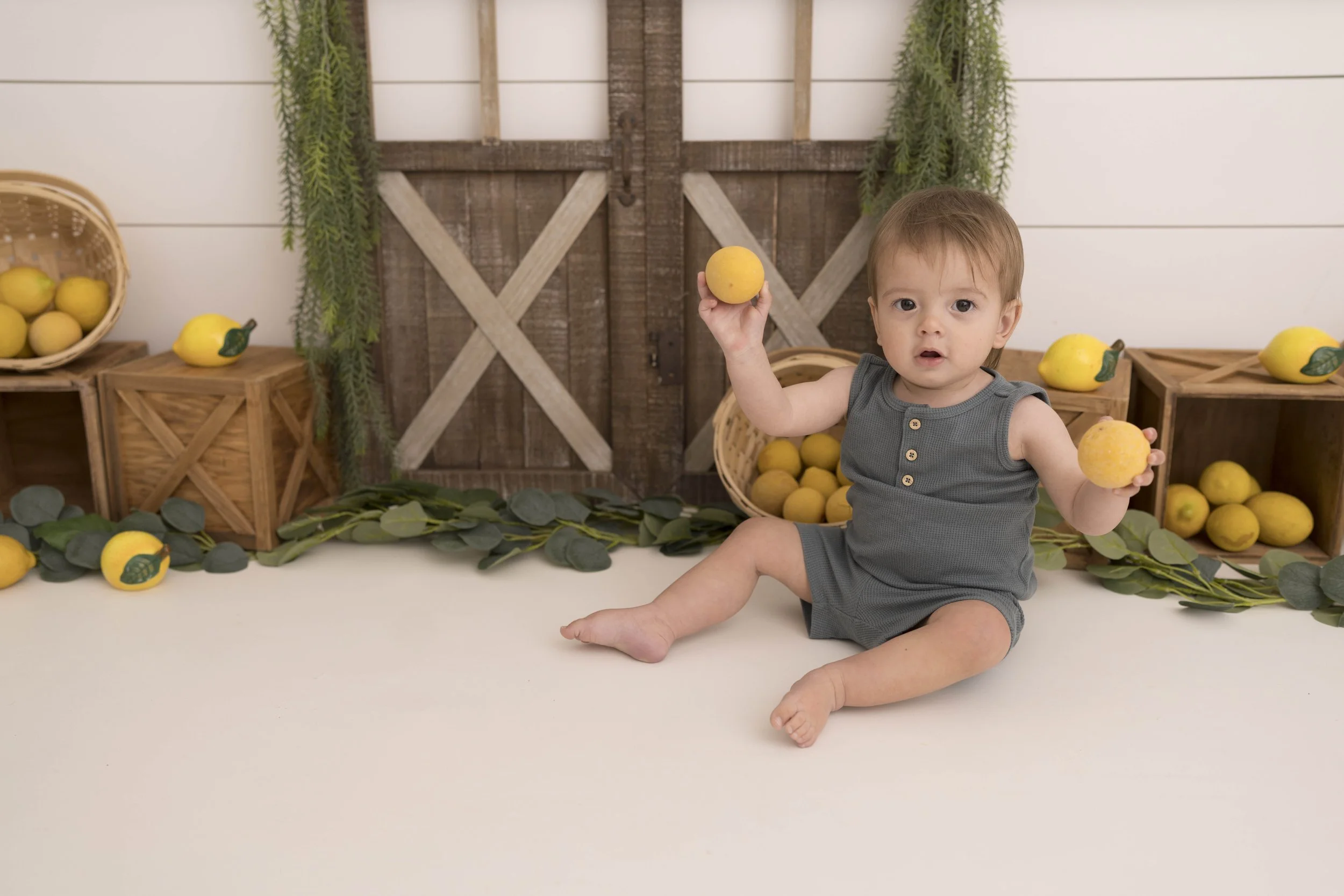 Celebrate your little one’s first birthday with a one year photoshoot in Heart to Heart Photography's Niagara Studio. Choose from a wide variety of themes, backdrops, and outfits, plus enjoy a fun Smash & Splash and optional family photos.