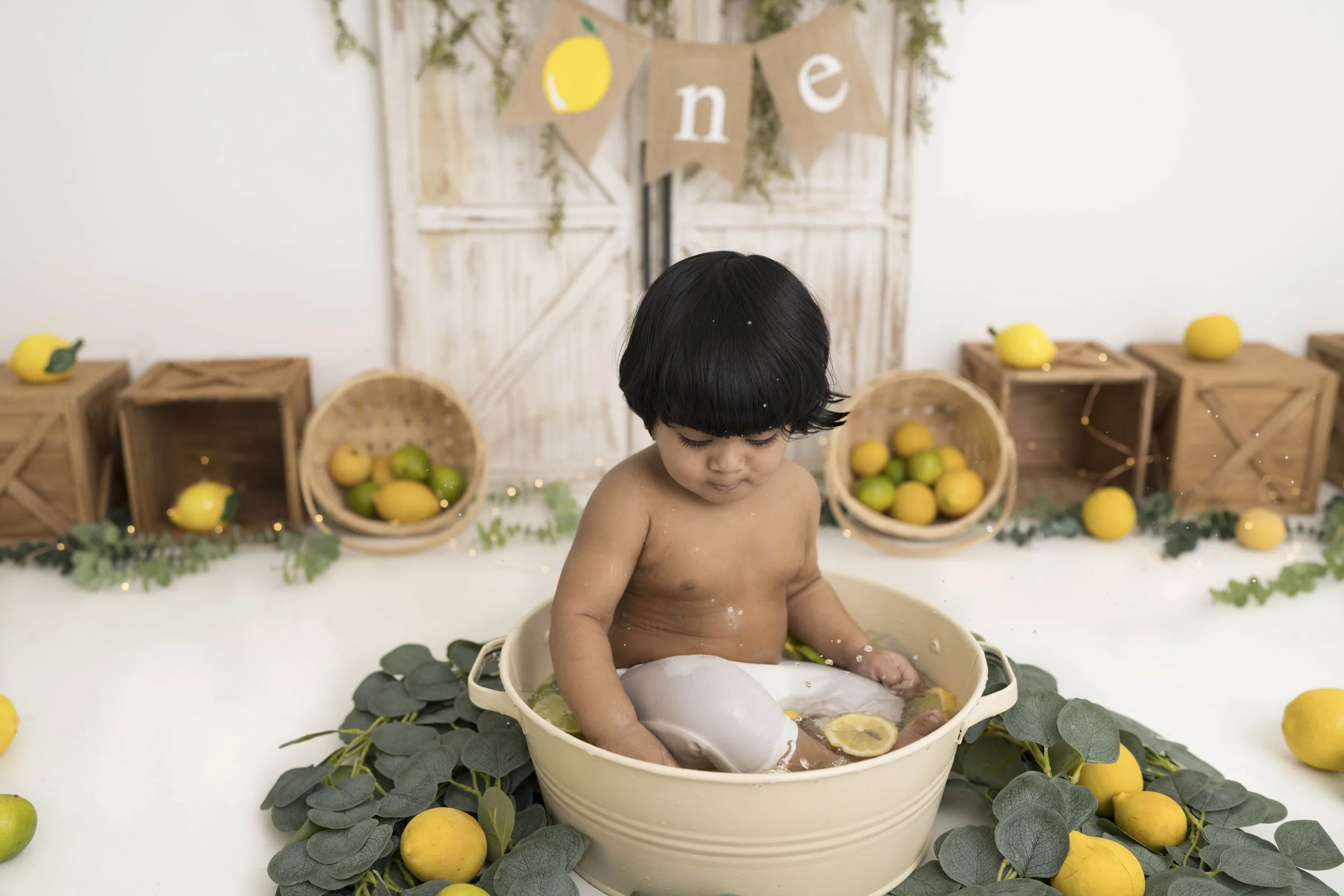 Celebrate your little one’s first birthday with a one year photoshoot in Heart to Heart Photography's Niagara Studio. Choose from a wide variety of themes, backdrops, and outfits, plus enjoy a fun Smash & Splash and optional family photos.