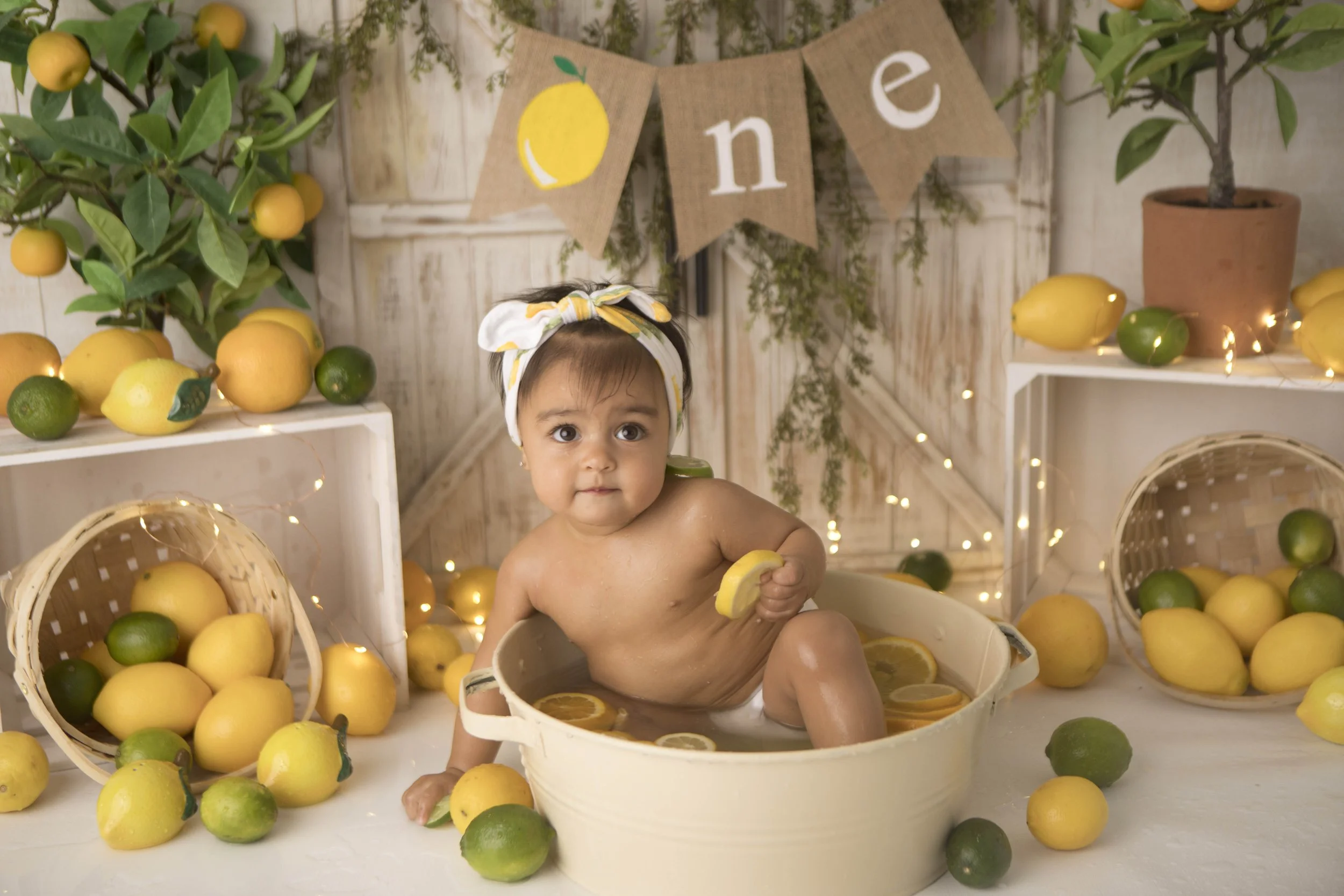 Celebrate your little one’s first birthday with a one year photoshoot in Heart to Heart Photography's Niagara Studio. Choose from a wide variety of themes, backdrops, and outfits, plus enjoy a fun Smash & Splash and optional family photos.