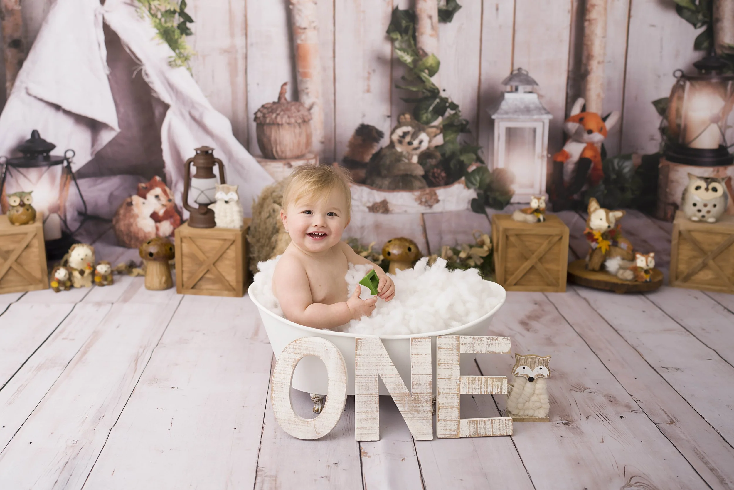 Celebrate your little one’s first birthday with a one year photoshoot in Heart to Heart Photography's Niagara Studio. Choose from a wide variety of themes, backdrops, and outfits, plus enjoy a fun Smash & Splash and optional family photos.