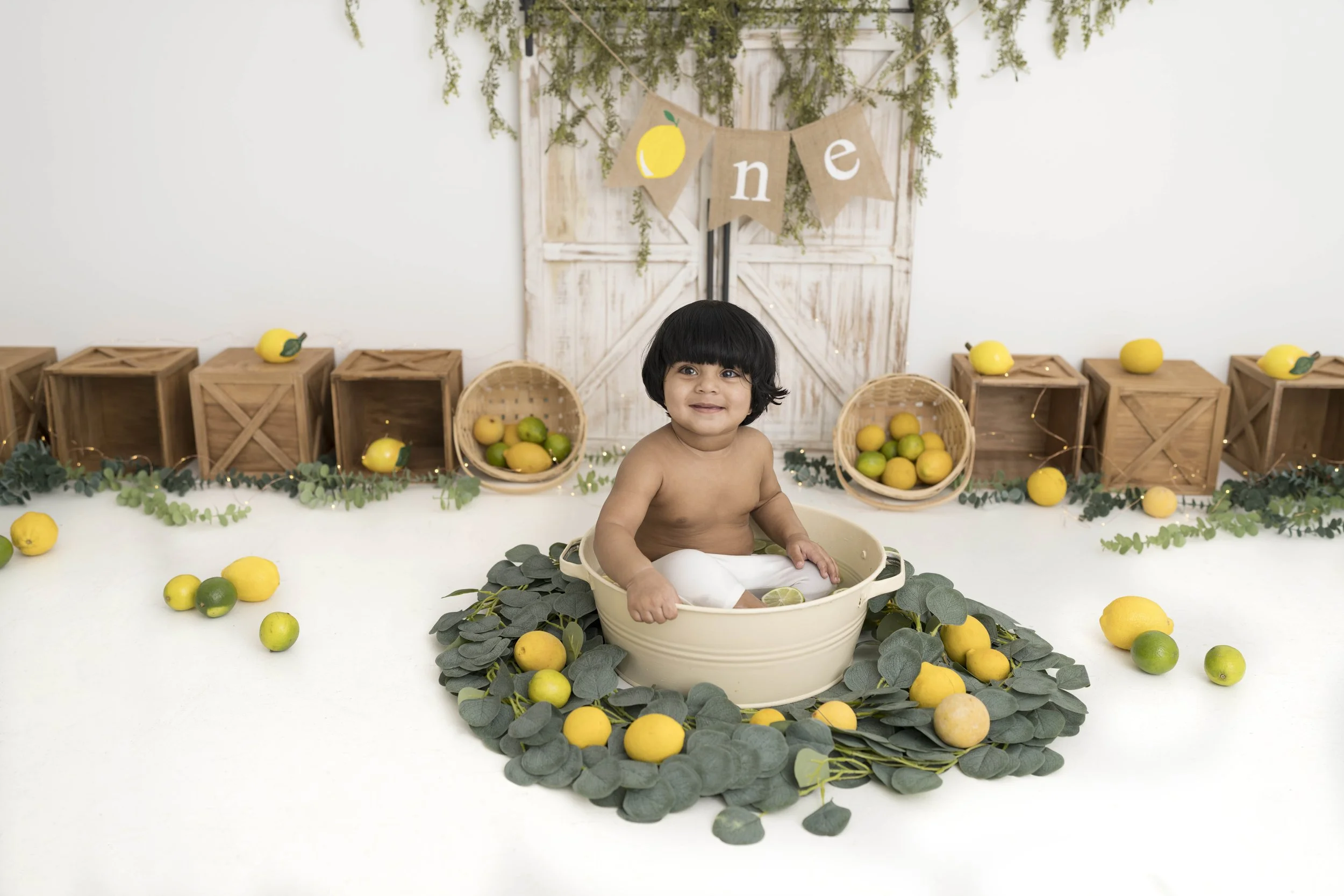 Celebrate your little one’s first birthday with a one year photoshoot in Heart to Heart Photography's Niagara Studio. Choose from a wide variety of themes, backdrops, and outfits, plus enjoy a fun Smash & Splash and optional family photos.