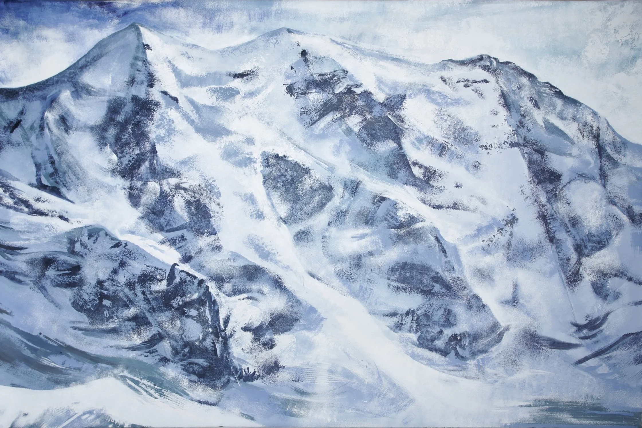 Piz Palü, 2022, acrylic on fleece, 300 x 450 cm 
Available