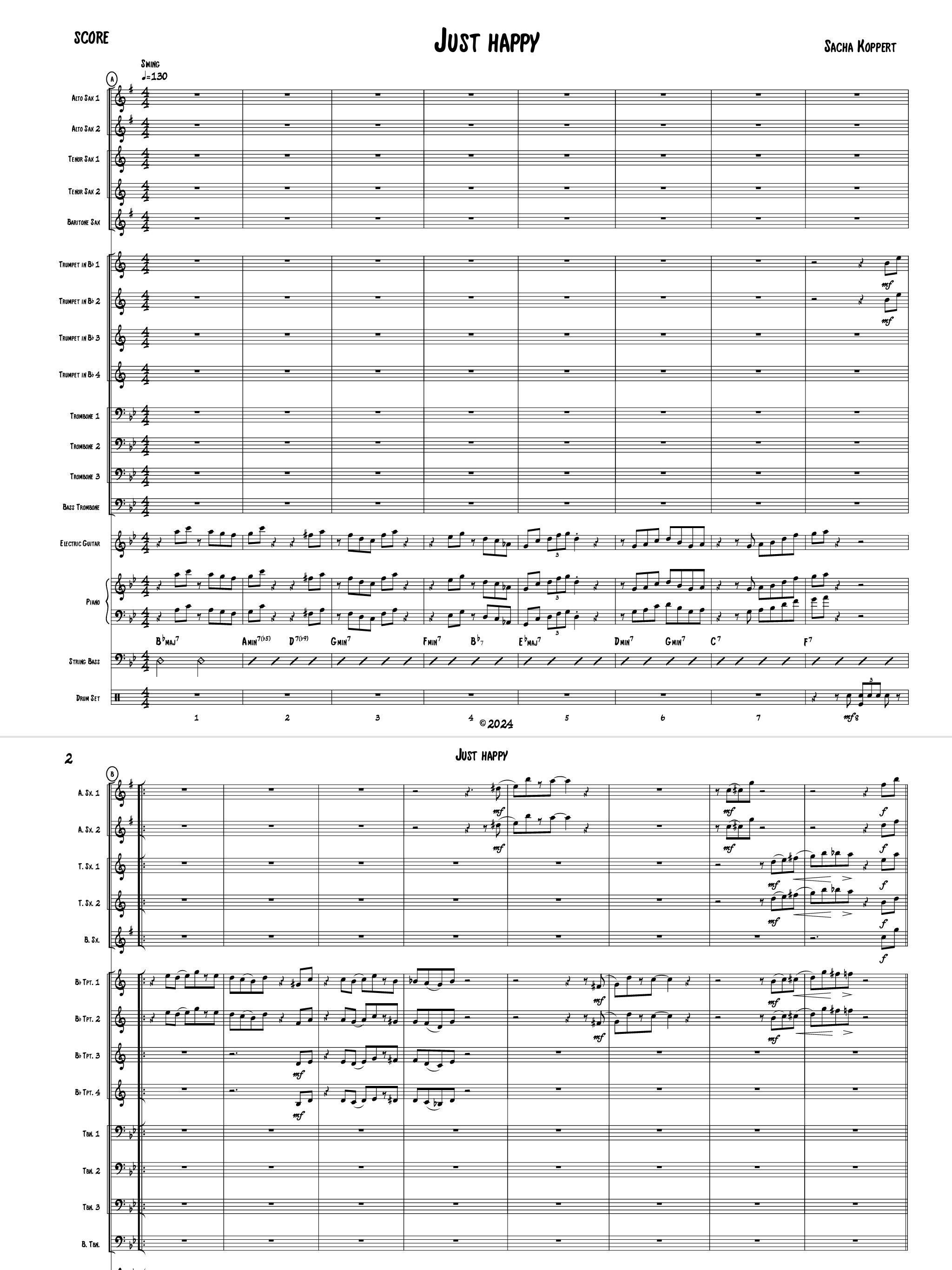 Just Happy (big band - medium swing)