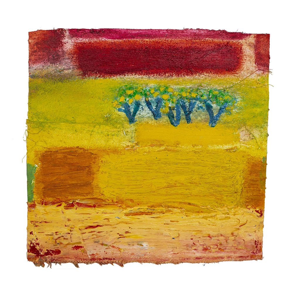 Five Almonds on Yellows 19cm x 18cm Oil on canvas.png