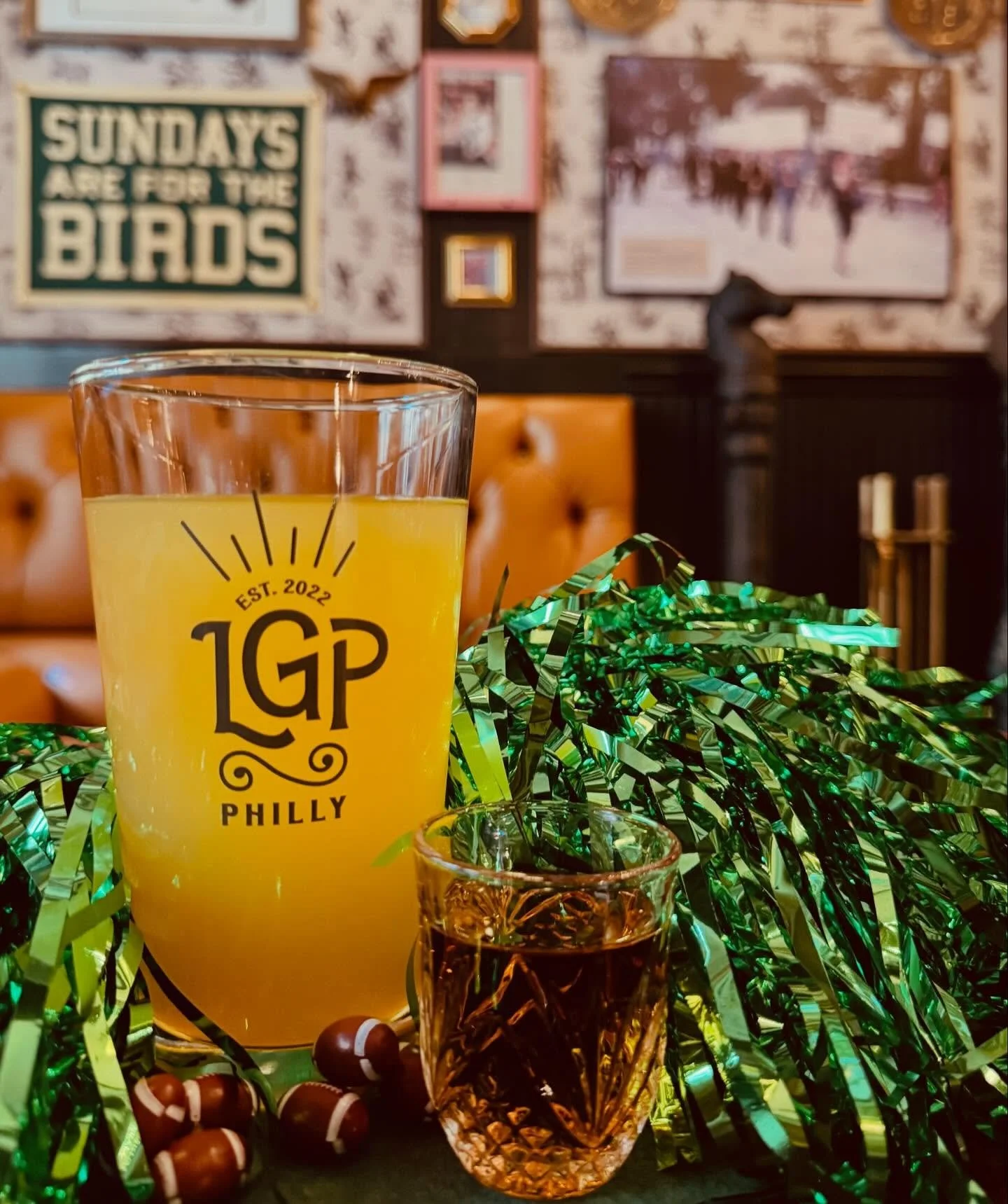 Drink your juice, Shelby! GAME DAY SPECIAL! 🏈🦅 Shot of Crown Royal Apple with any Cider $13.50 All Day! #gobirds