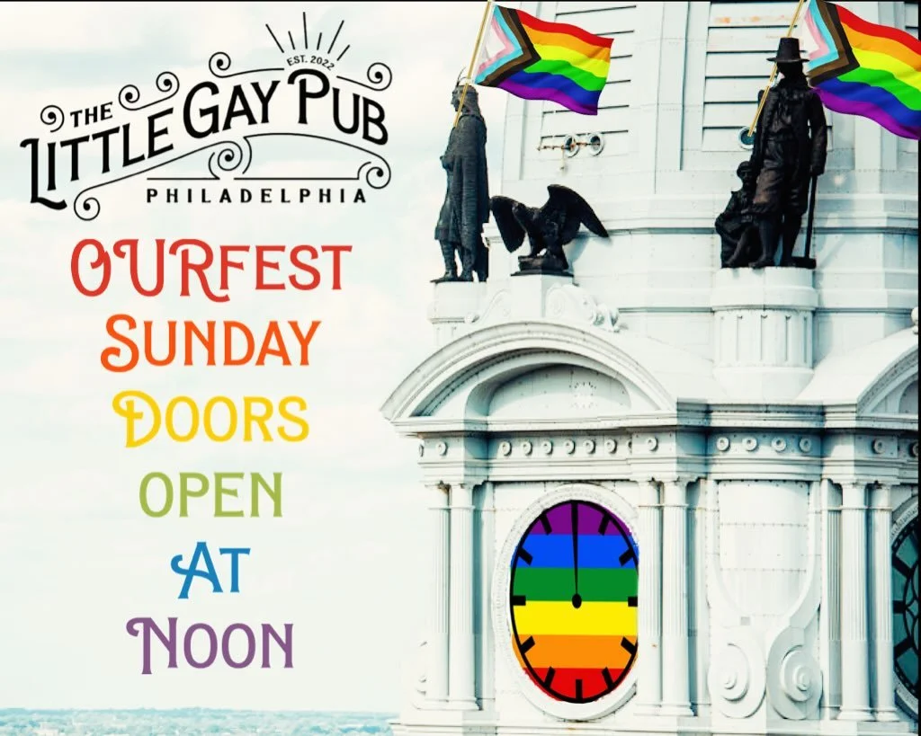 📣 OURfest Doors open at NOON! That&rsquo;s right, Philly&hellip; Sunday, October 12th we have you covered, rain or shine we are here to serve! See you at NOON 🏳️&zwj;🌈🦄🏳️&zwj;⚧️
