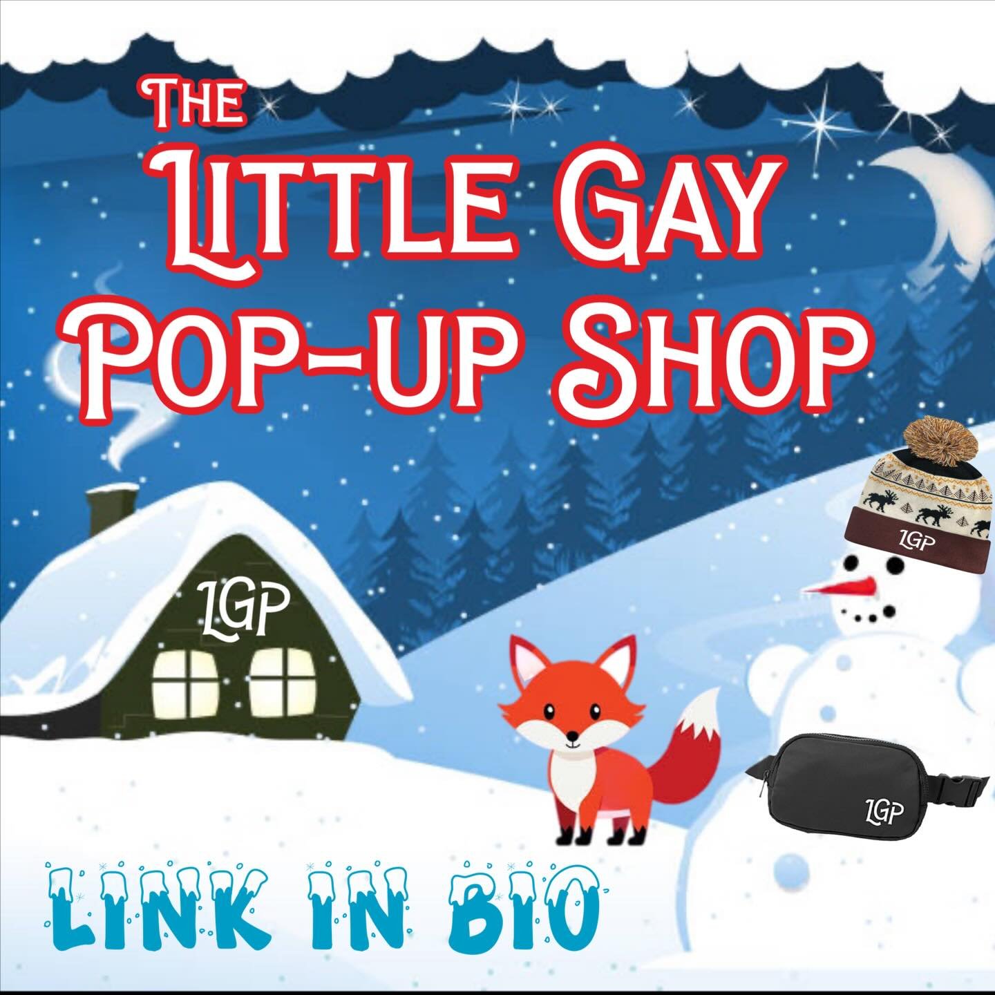 🚨 THE LITTLE GAY POP-UP SHOP IS OPEN 🚨 Hoodies, caps and so much more! For just a couple weeks between now and December 7th visit LINK IN BIO for some very special merchandise just in time for the holidays!