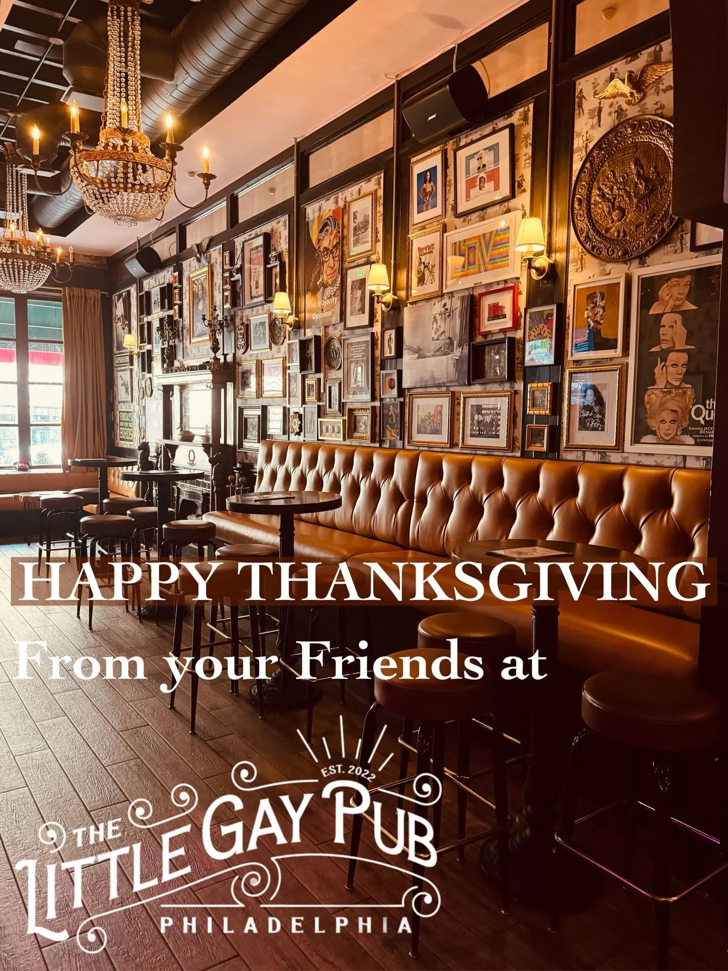 Our first Thanksgiving! 🦃🍁🤎 Grateful for you, Philly&mdash; For  all those who&rsquo;ve made us feel right at home, and for the best staff in the city ❤️... See you at 7 tonight!