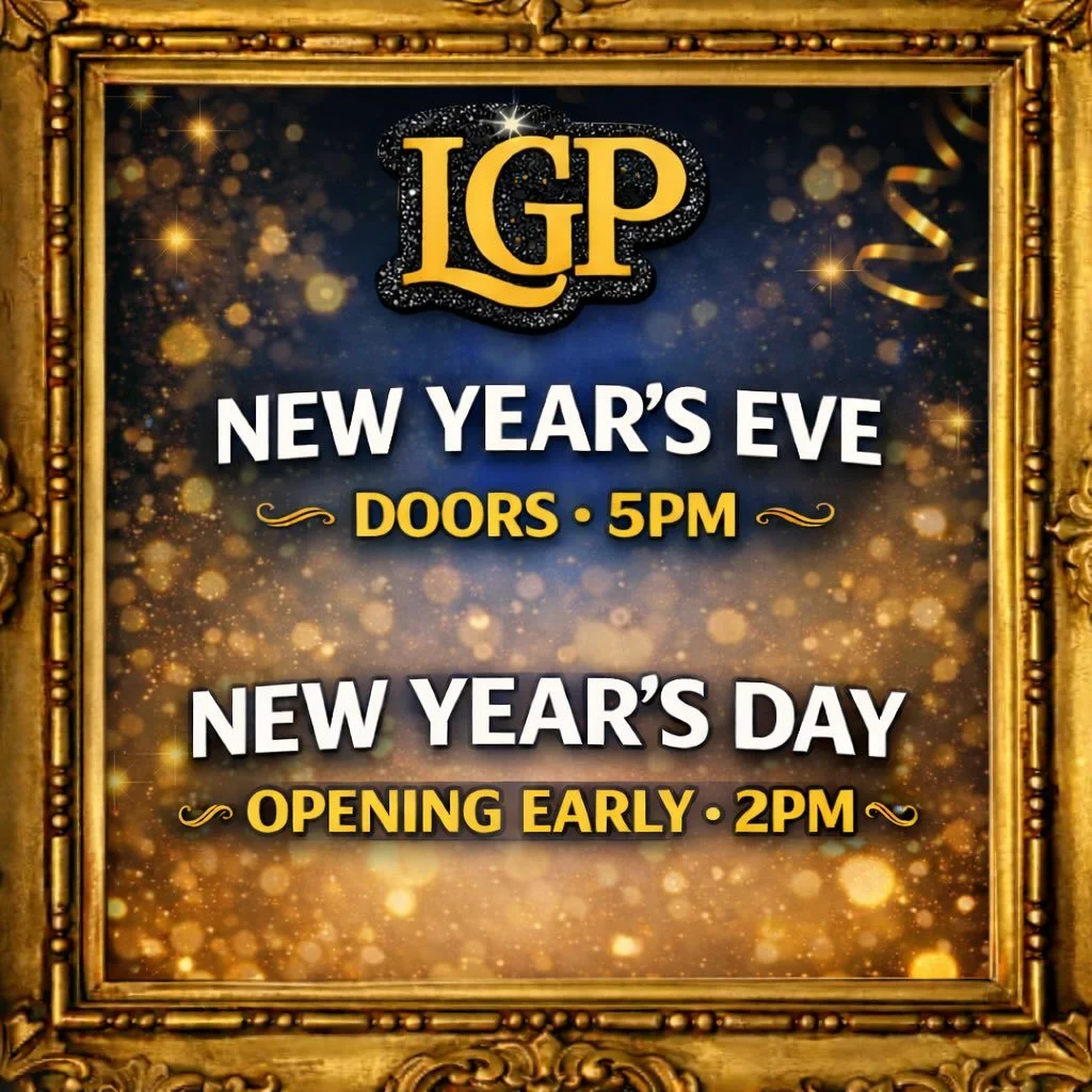 🥂 Join us for NYE 🥂 And then kick those resolutions to the curb, you&rsquo;ve got all year to be good. Doors open early at 2pm first day of 2026!