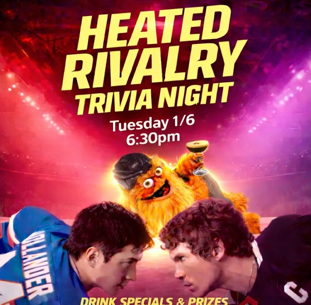 Come get your seats before all the ice melts 🧊🔥💦

Tuesday Trivia is back with a very hot topic, hosted by our very own @bravowhilebaked and the legendary @bravostonemanor 🏒🏒🏒