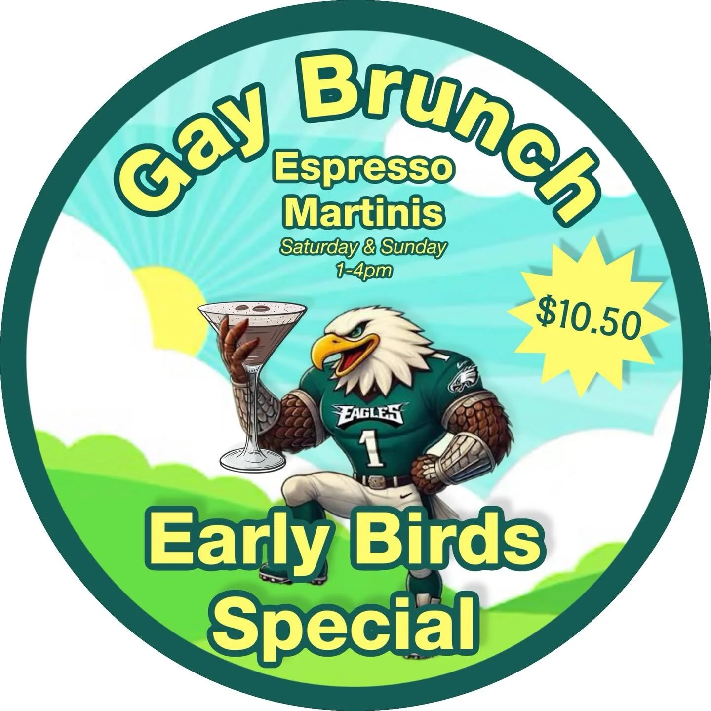 Sundays are for the Birds 🦅🏈🐛&hellip; Join us before the game for Eatly Birds Specuals and during the game for Game Day Specials! It&rsquo;s a WIN WIN #gobirds🦅💚