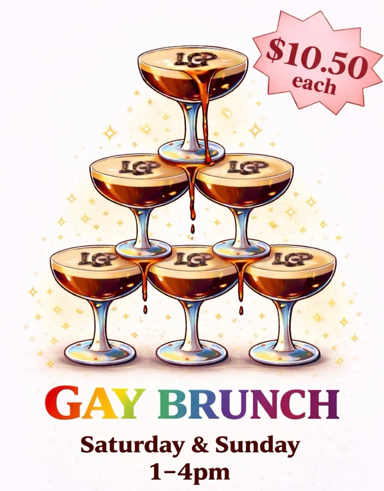 &ldquo;BRUNCH&rdquo; is back! Don&rsquo;t fill up on toast! Doors open 1pm with the BEST ESPRESSO MARTINI IN THE CITY. 

Enjoy the Nervosa for 10.50 from Open -4pm 🤎