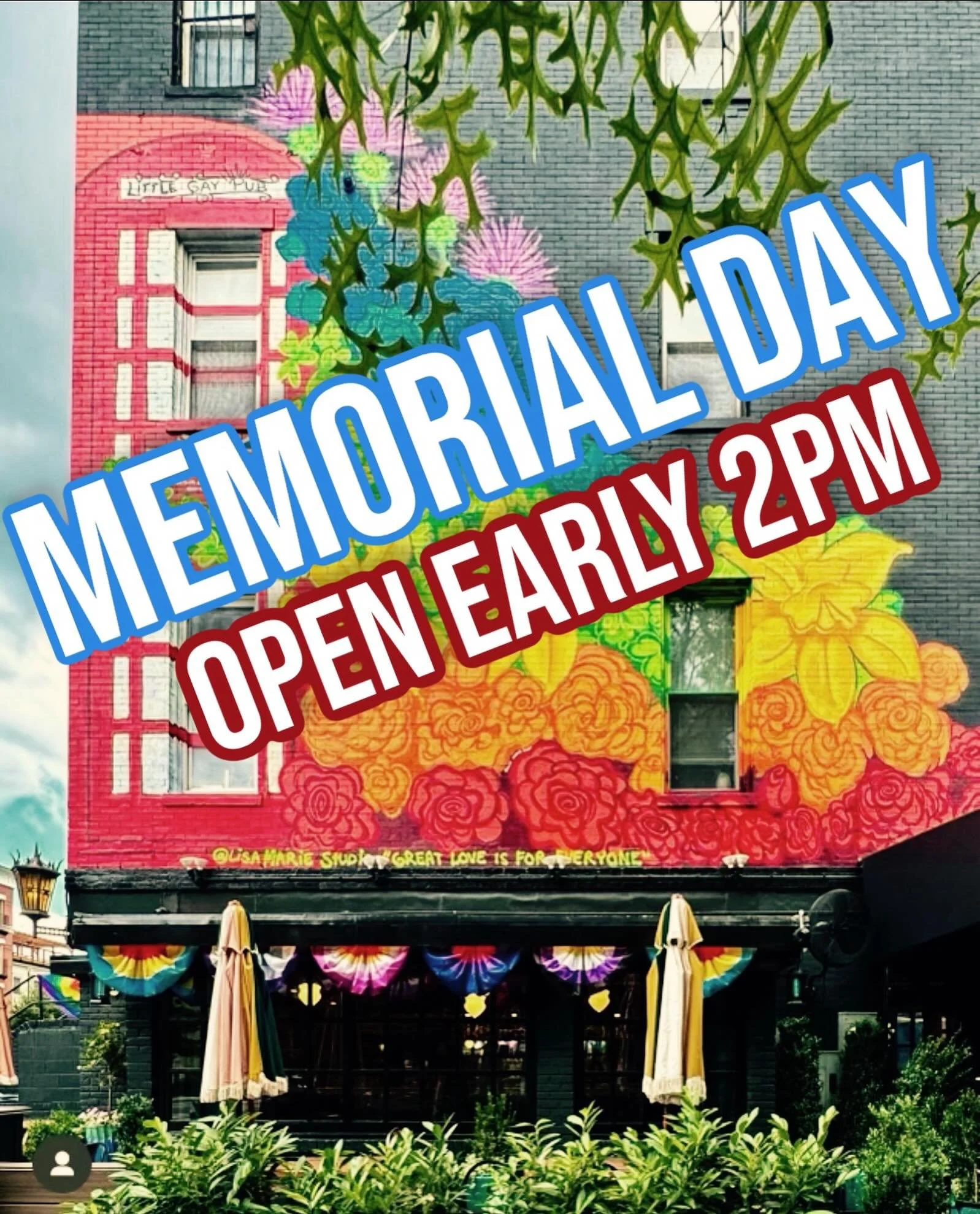 HAPPY MDW! Holiday Hours are Back! Doors open early Monday, RAIN or SHINE, we&rsquo;ll see you at 2pm! ☀️☔️⛈️🌈