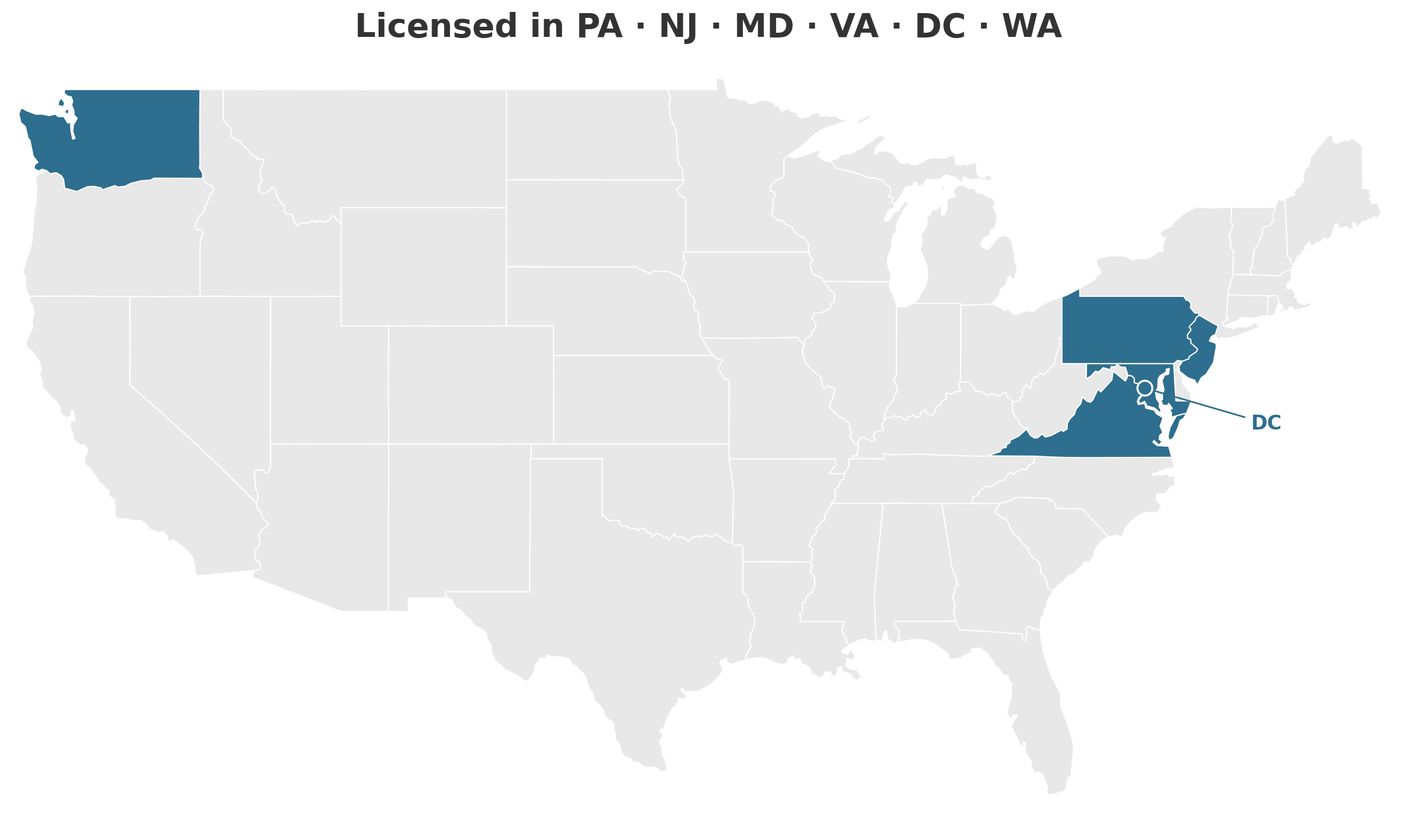States where Matt Sosnowsky is licensed to provide therapy: Pennsylvania, New Jersey, Washington D.C., Maryland, Virginia, and Washington State