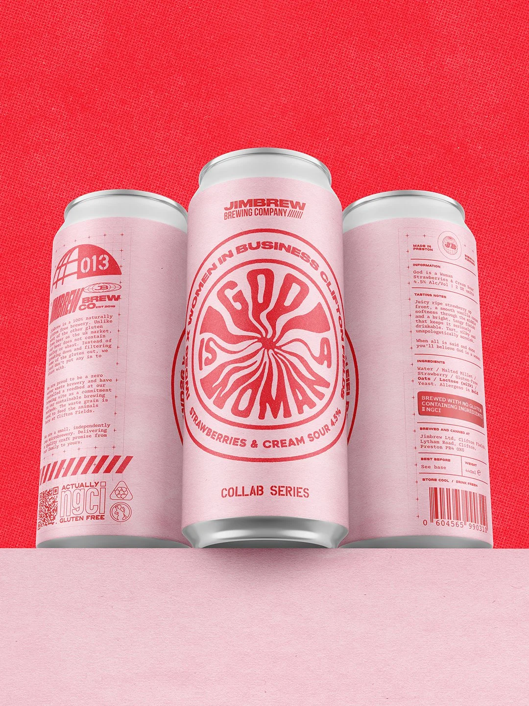 God Is A Woman- 4.5% -  Strawberries and Cream Sour - 440ML CAN