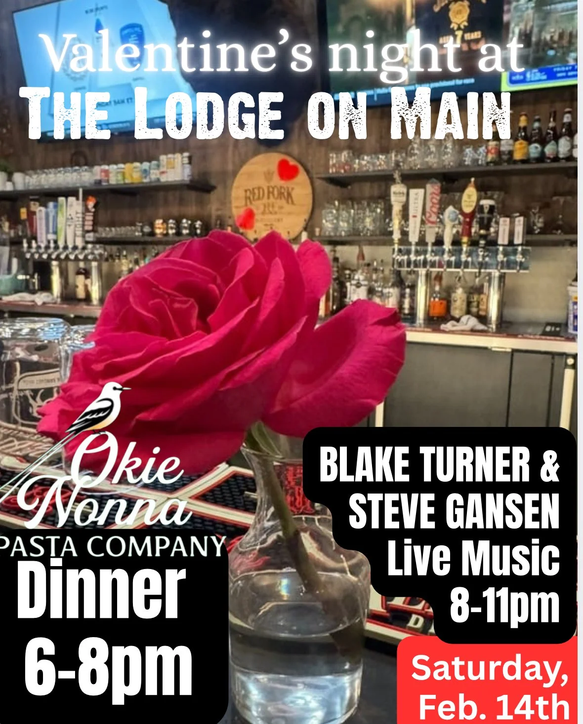 Valentines dinner and live music with Blake Turner and Steve Gansen