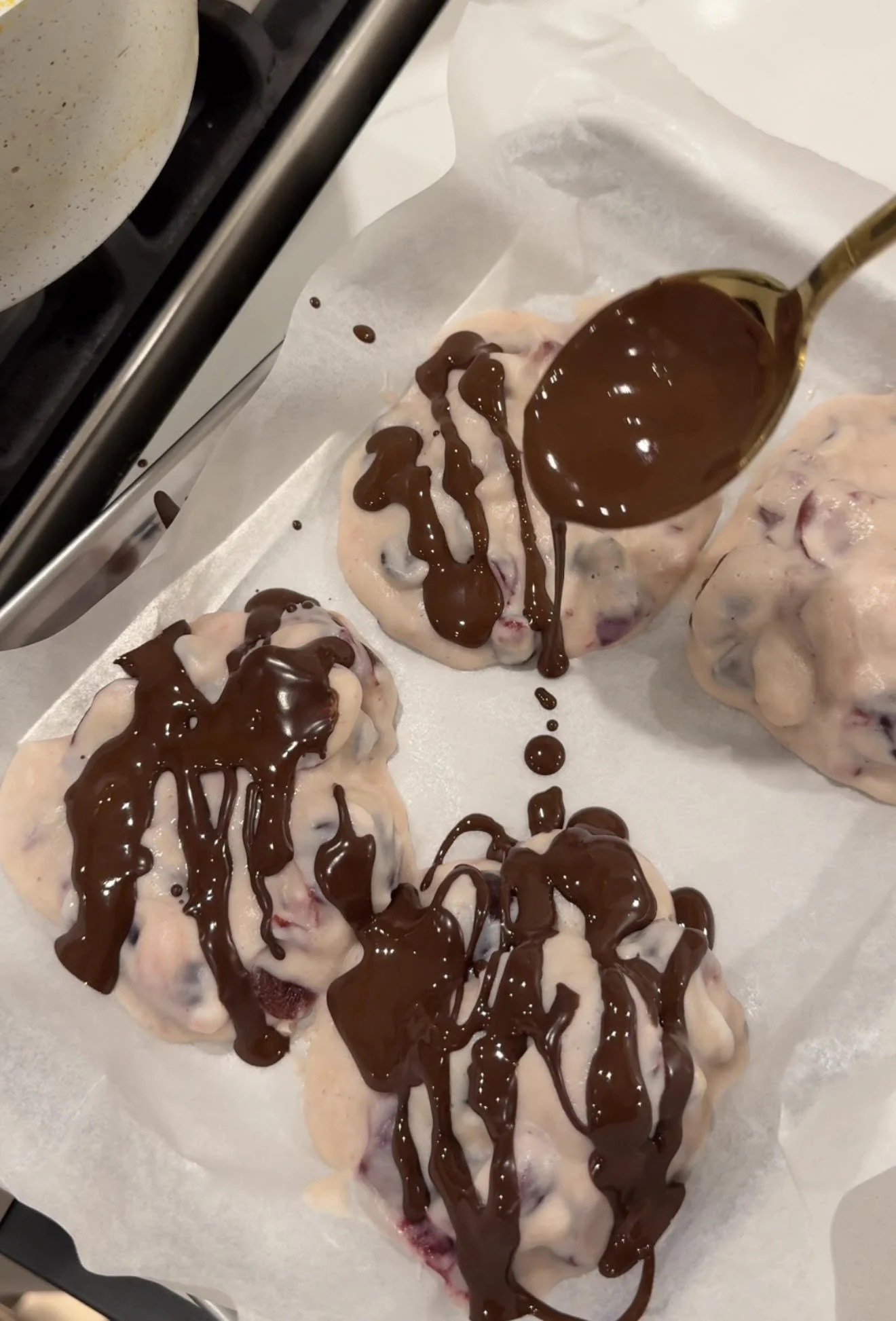Cherry Chocolate Protein Ice Cream Clusters