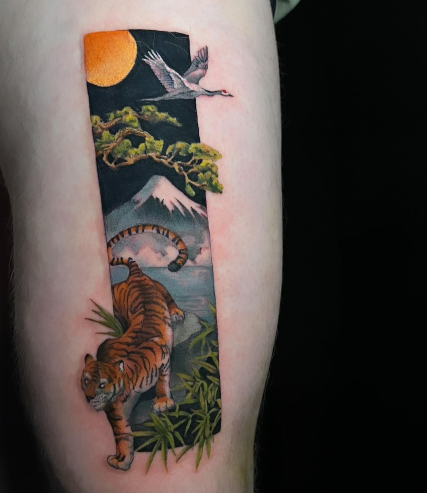 Tiger painting by @ladysharktattoos